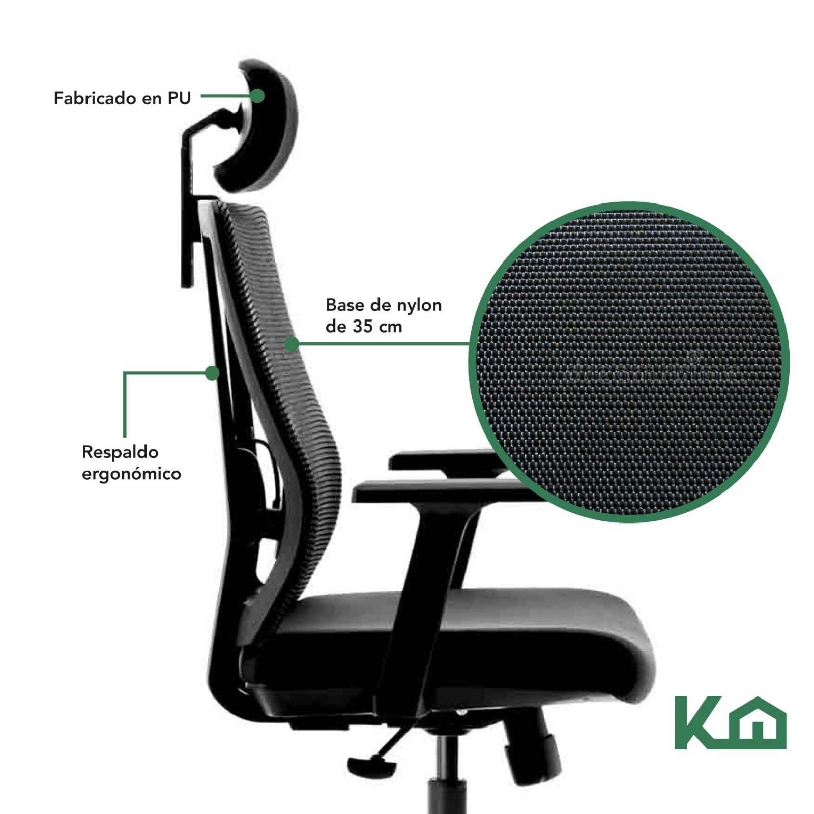 Silla Oficina Ejecutiva De Escritorio Ergonomica Giratoria 