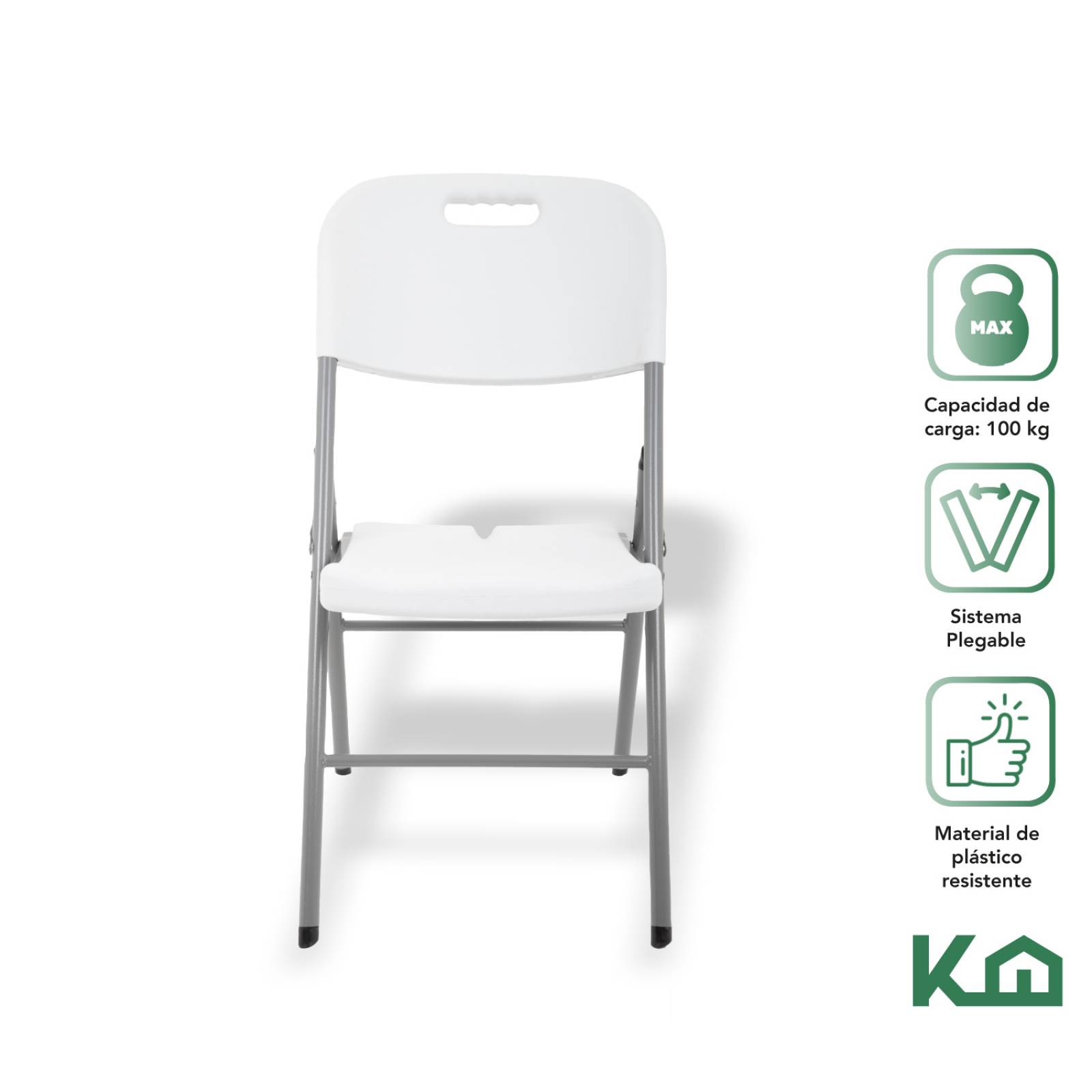 Silla Plegable Blanca De Plastico Fiesta Evento Jardin Hogar