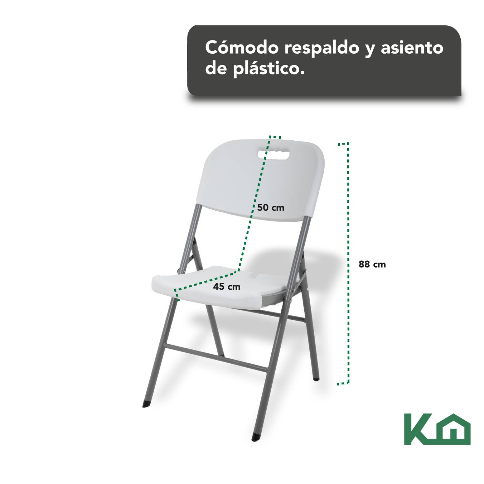Silla Plegable Blanca De Plastico Fiesta Evento Jardin Hogar