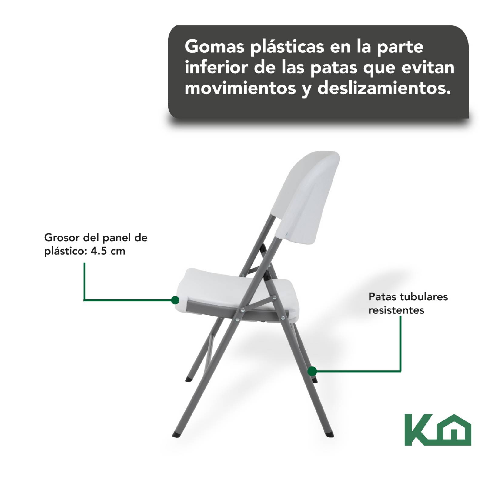 Silla Plegable Blanca De Plastico Fiesta Evento Jardin Hogar