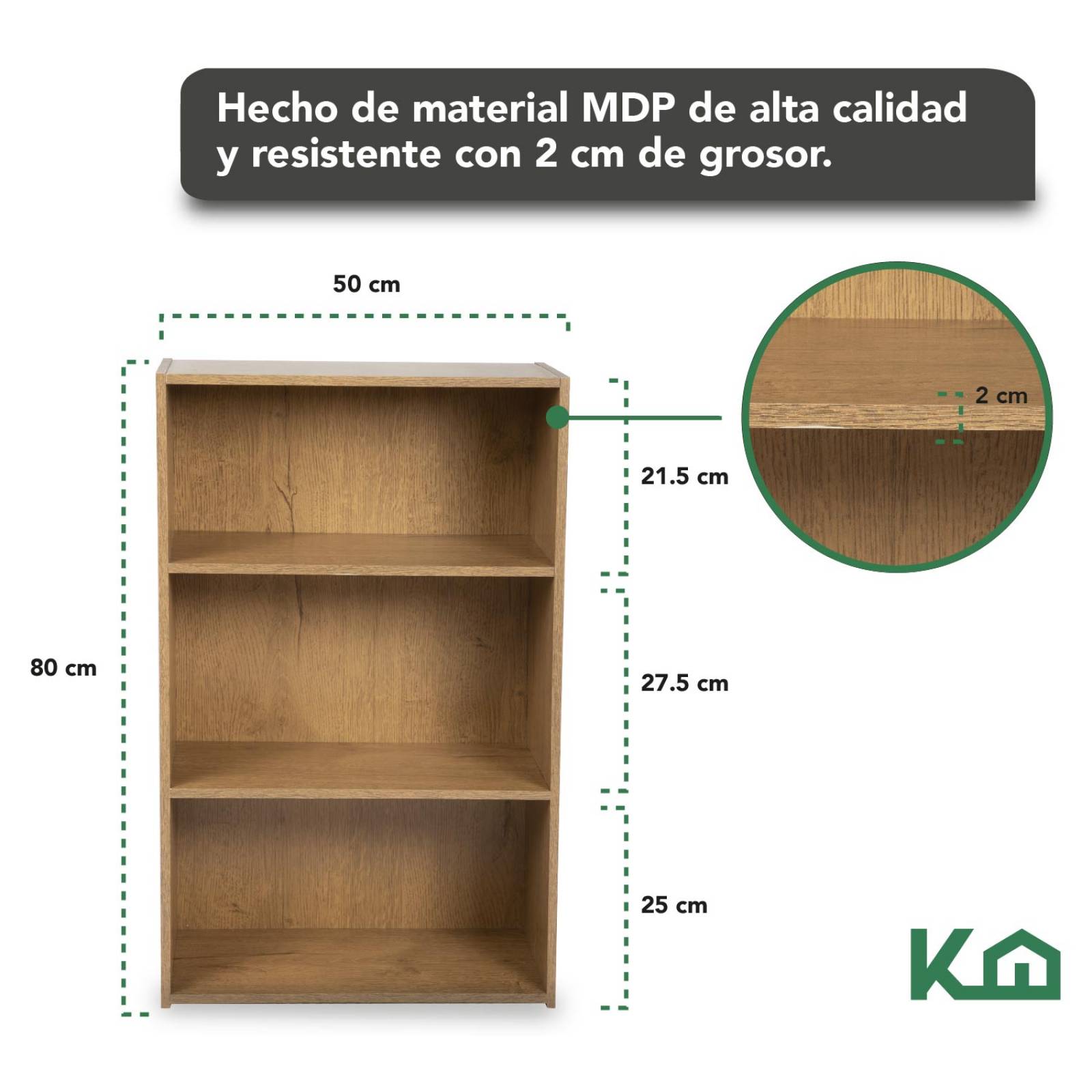 Combo Escritorio + Estante 3 Niveles + Estante 1 Nivel Casa