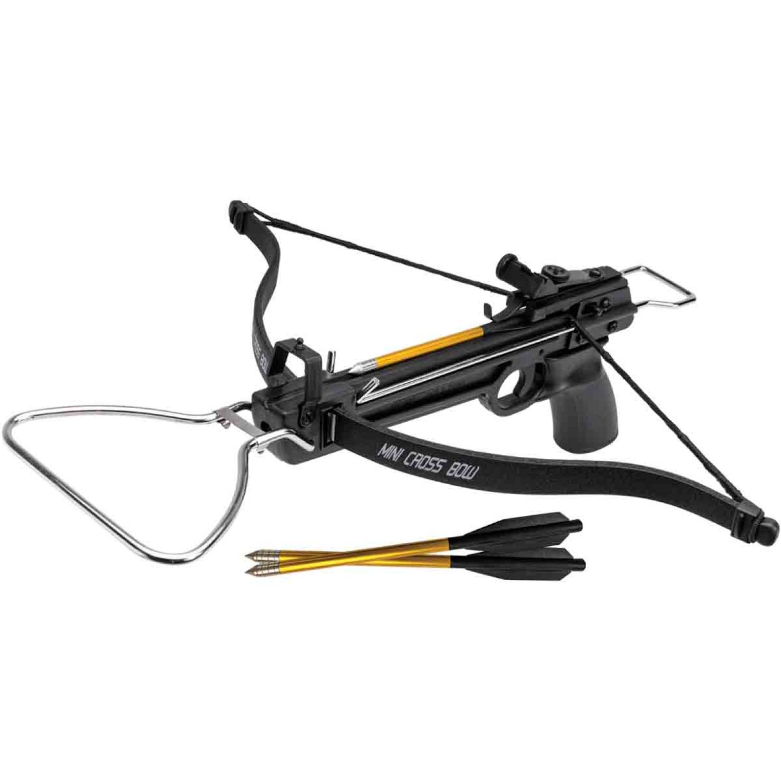 Ballesta Negra 80lbs + 3 Flechas Caceria Caza Tiro Deportivo