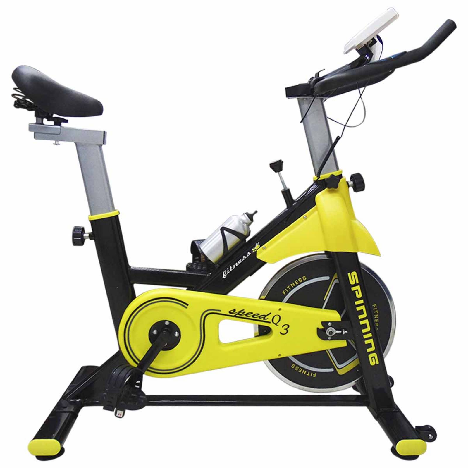 Bicicleta Spinning Fitness Estatica De Ejercicio Hogar Gym Amarillo/Negro