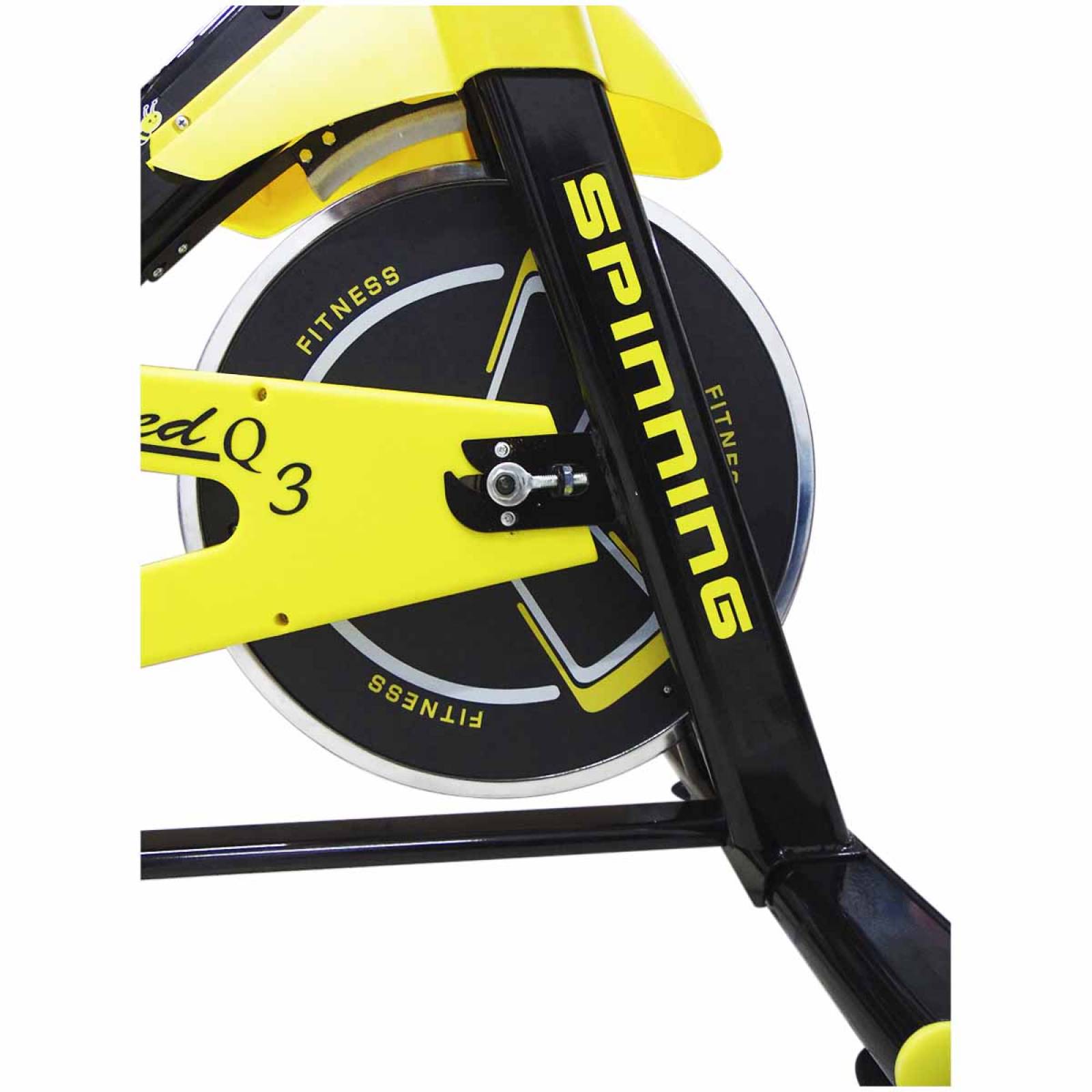 Bicicleta Spinning Fitness Estatica De Ejercicio Hogar Gym Amarillo/Negro