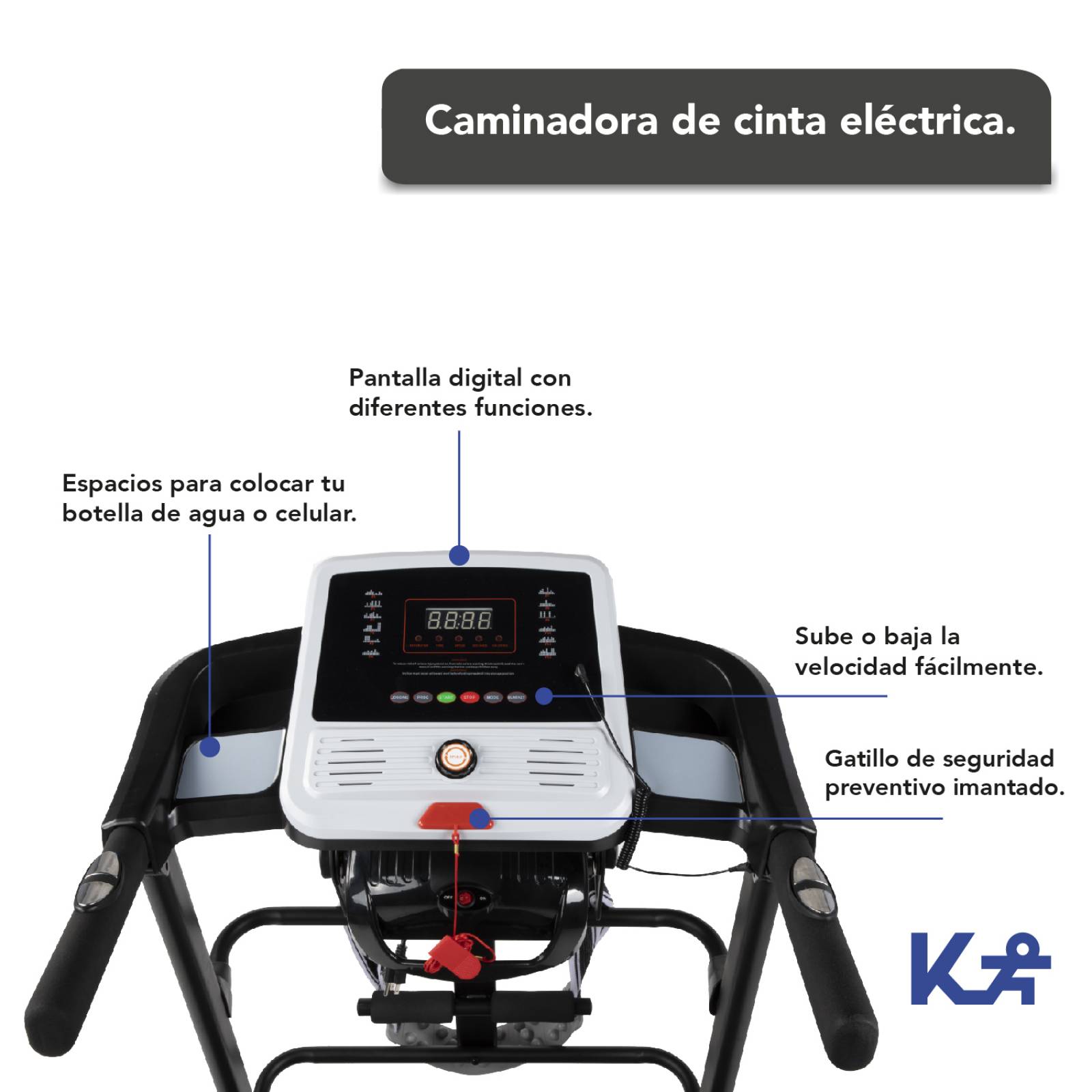 Cinta De Correr Caminadora 110v 2.5hp Cardio Ejercicio Hogar 