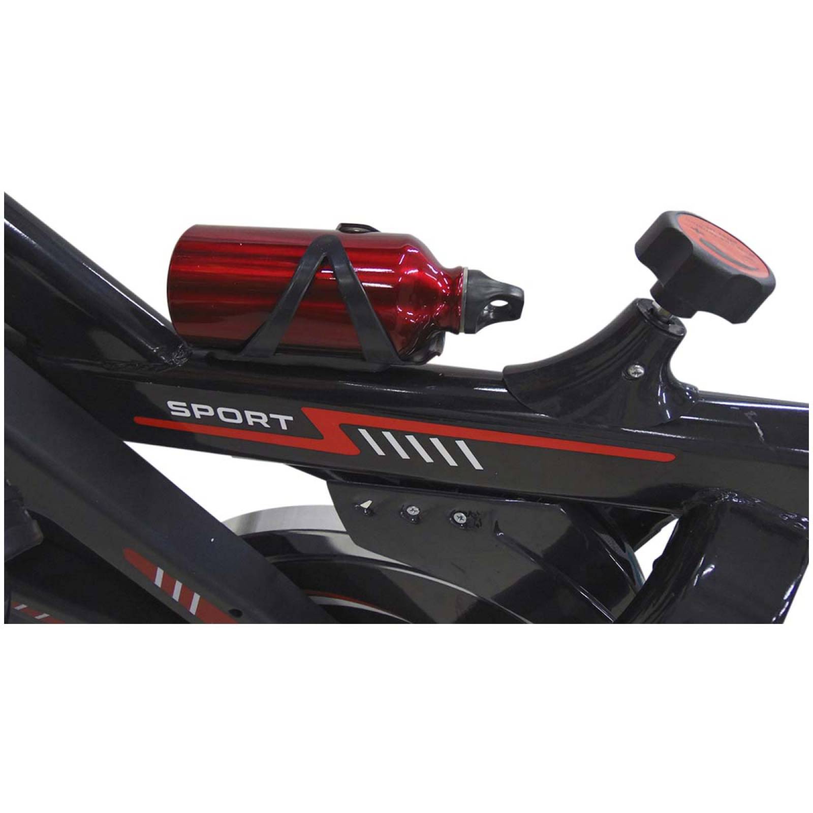 Bicicleta Spinning Fitness Estatica De Ejercicio Hogar Gym Rojo/Negro