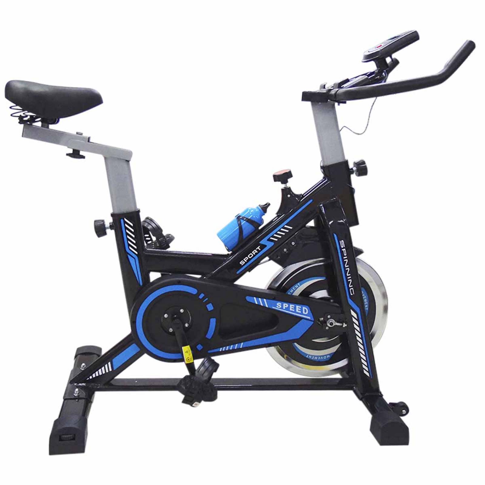 Bicicleta Spinning Fitness Estatica De Ejercicio Hogar Gym Azul/Negro