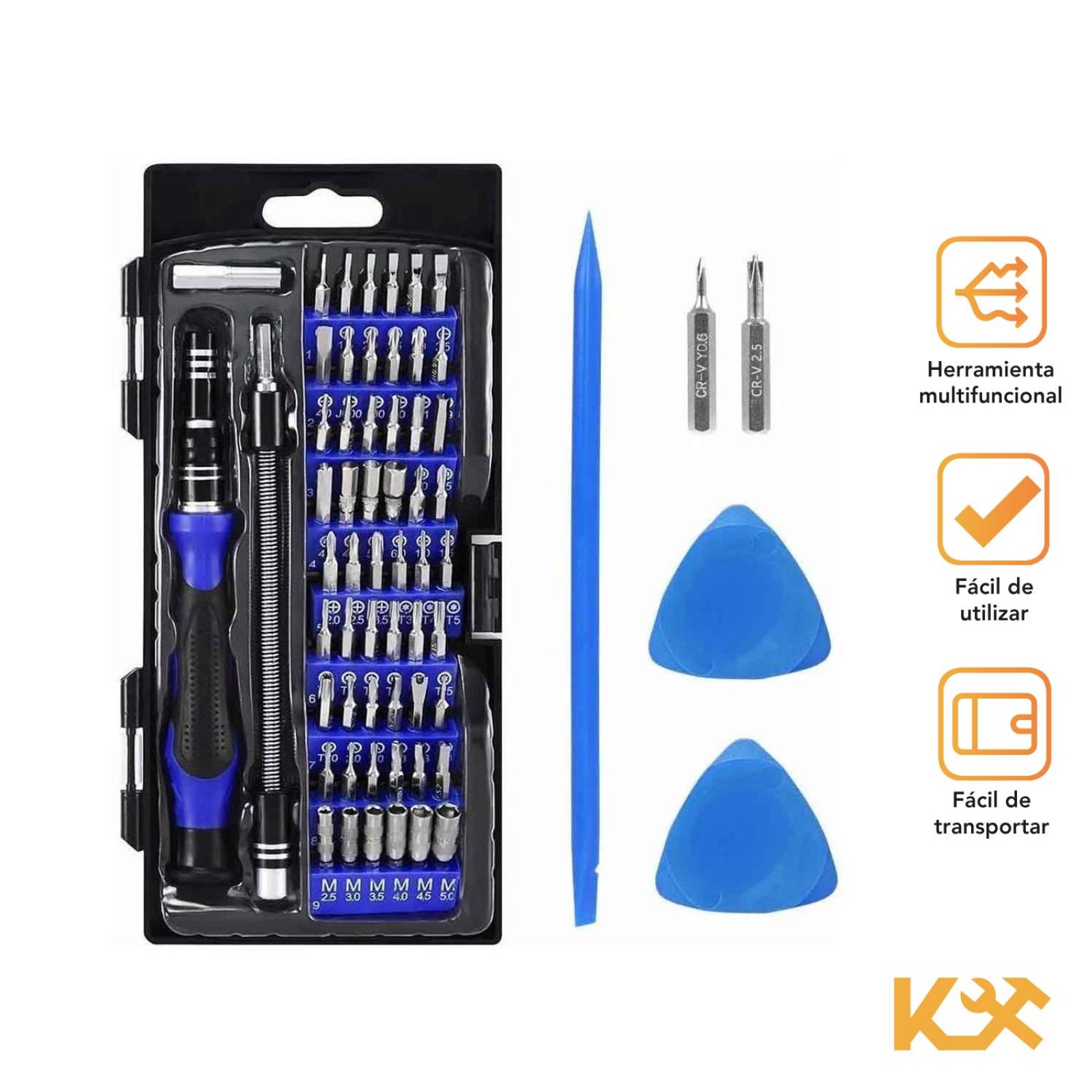 Kit Desarmador Desatornillador Reparacion Celular Punta 63pz