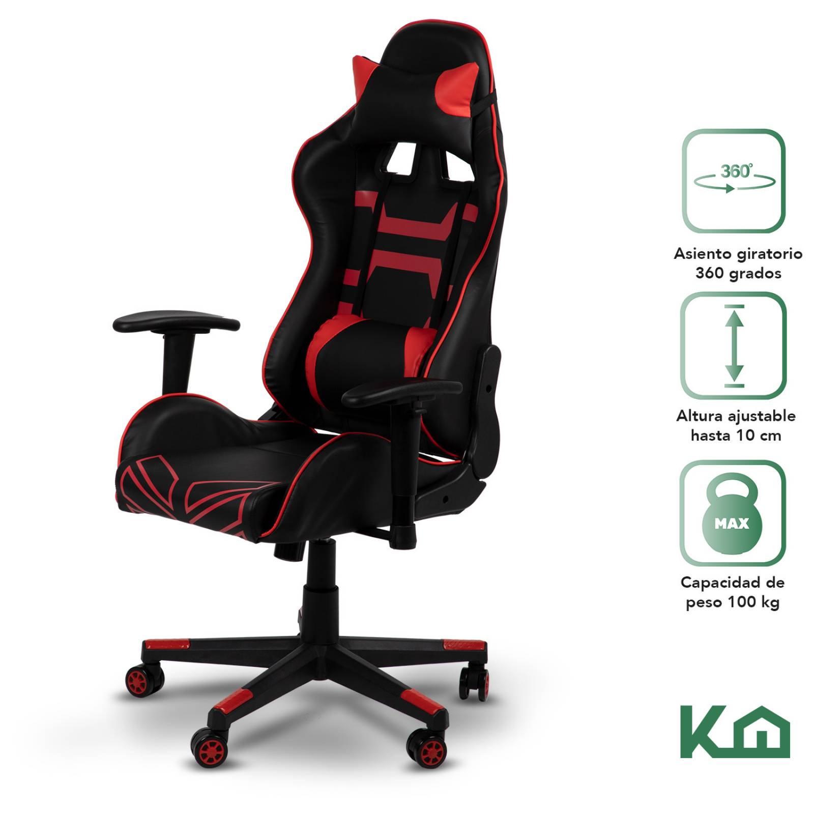Silla Gamer De Escritorio Ergonomica Ajustable Oficina Hogar 