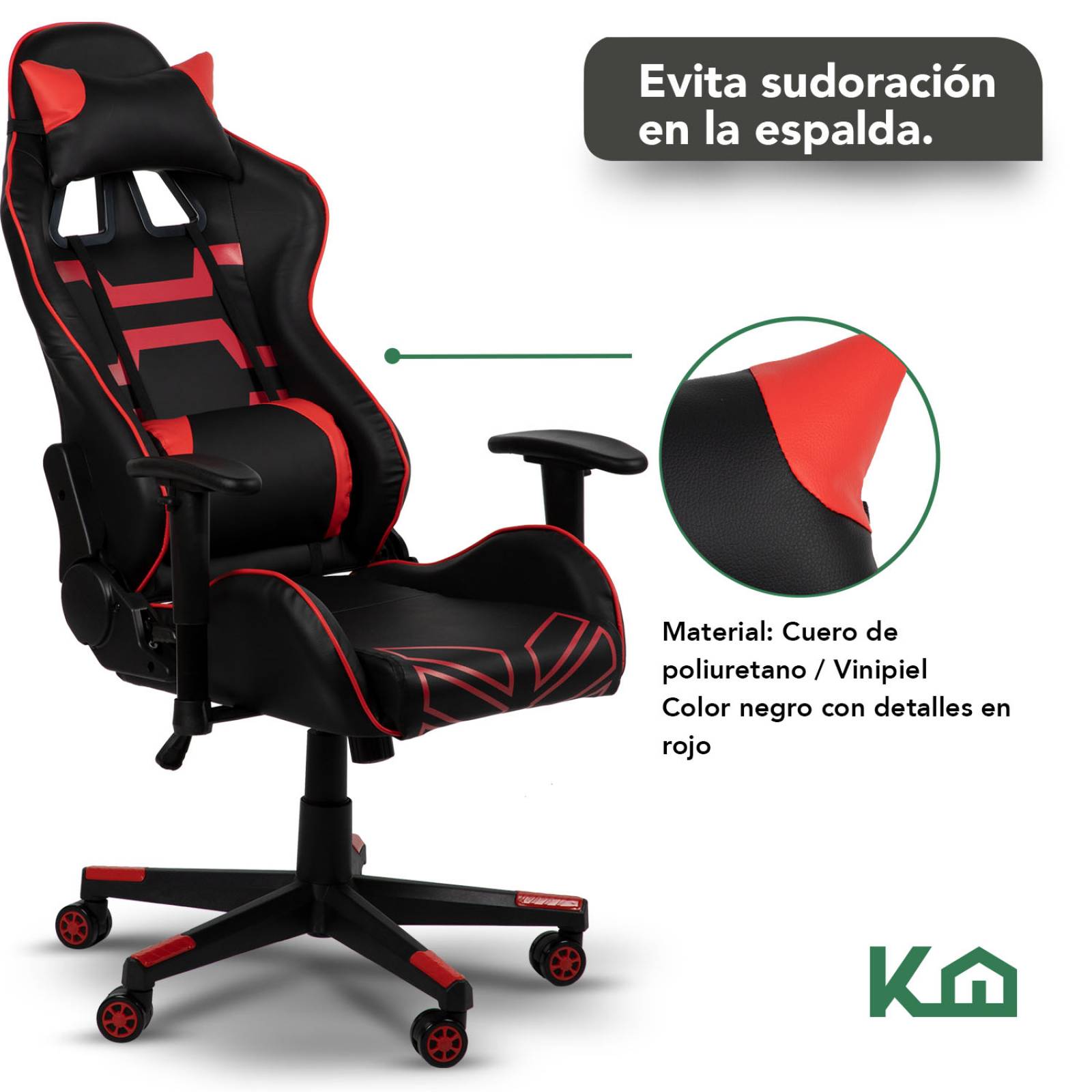 Silla Gamer De Escritorio Ergonomica Ajustable Oficina Hogar 