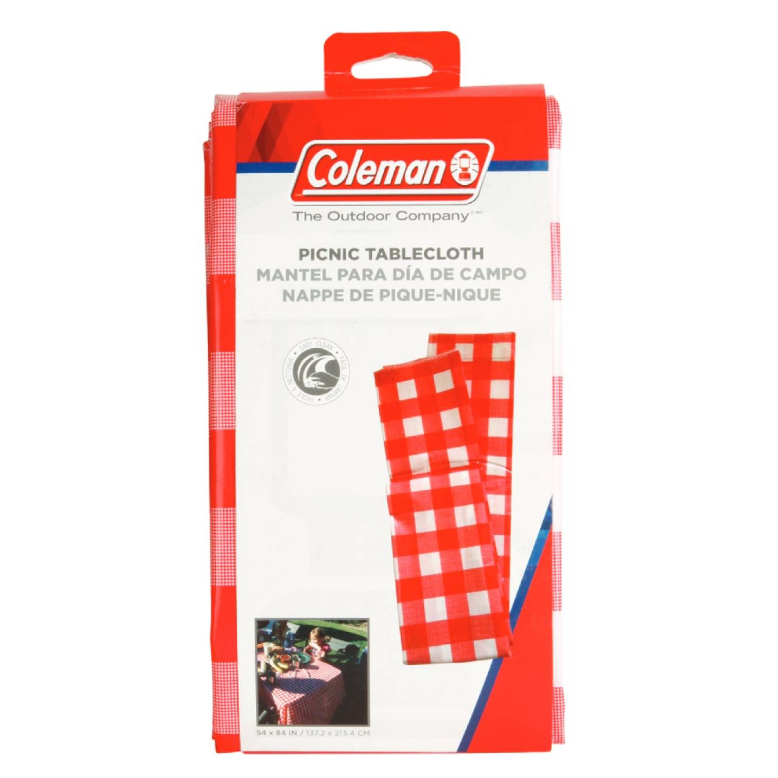 Mantel Picnic + 6 Pinzas Acero Campismo Jardin Mesa Coleman 