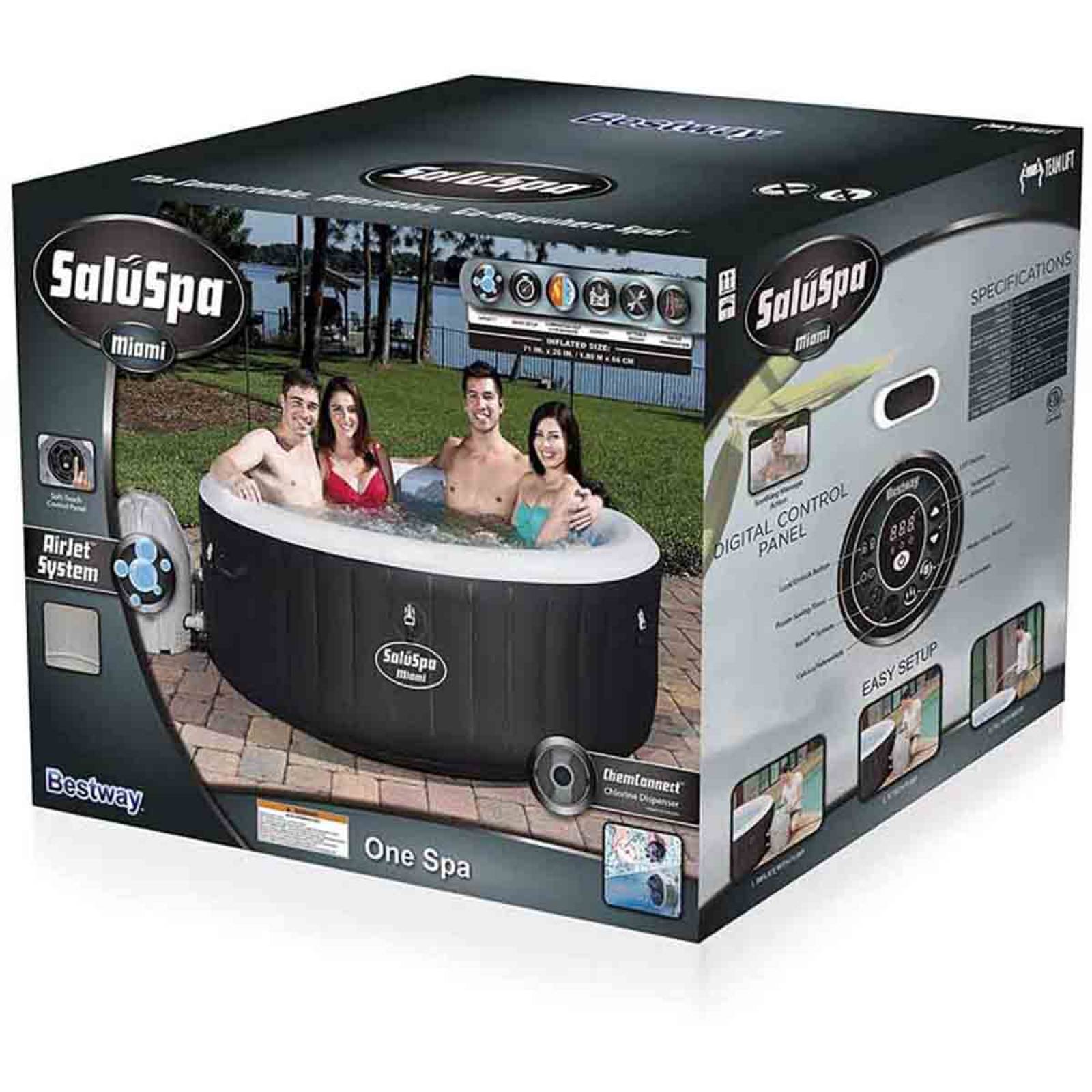 Alberca Jacuzzi Spa Hidromasaje Inflable 4 Personas Bestway