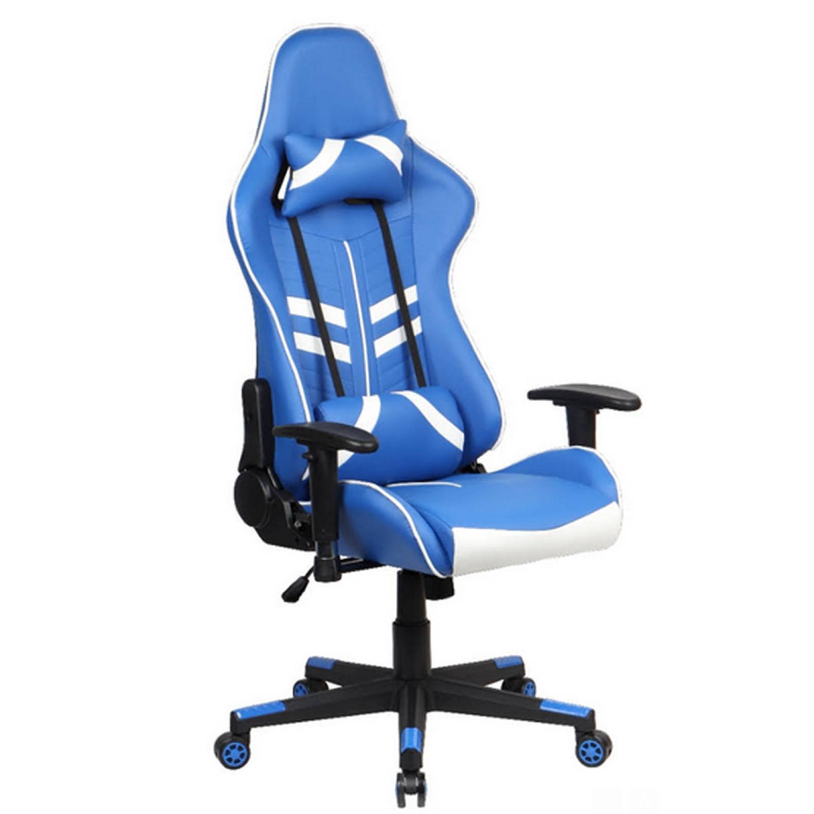 Silla Gamer Ergonomica Reclinable Gaming Pc Videojuegos Azul