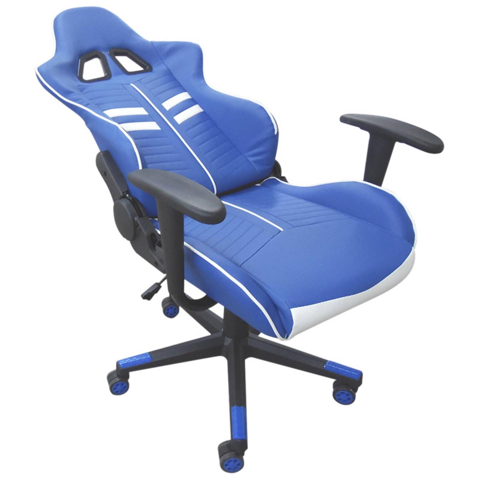 Silla Gamer Ergonomica Reclinable Gaming Pc Videojuegos Azul