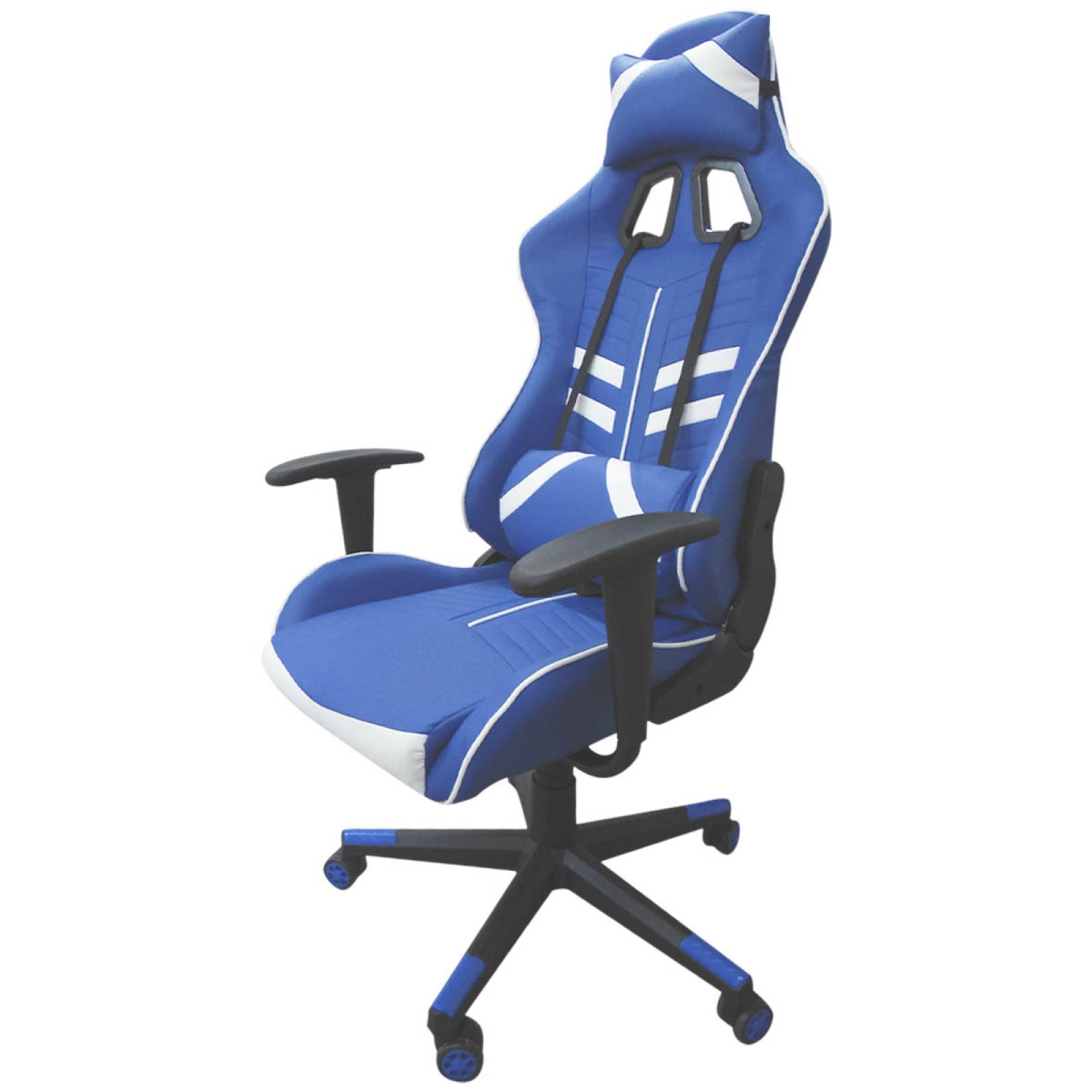 Silla Gamer Ergonomica Reclinable Gaming Pc Videojuegos Azul