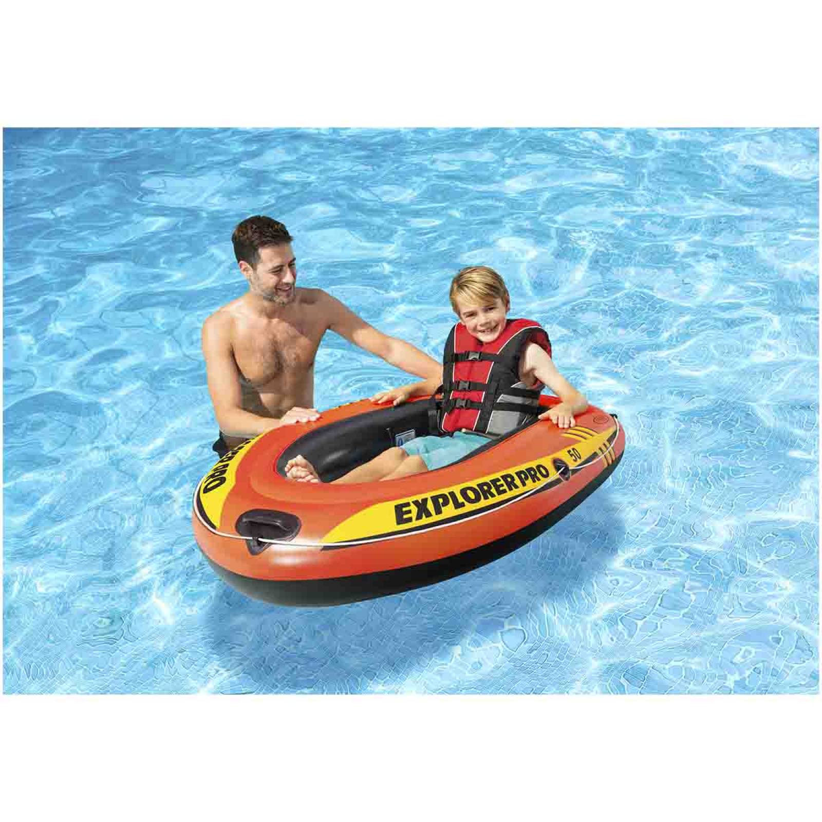 Lancha Bote Canoa Inflable Explorerpro50 Niños Alberca Intex