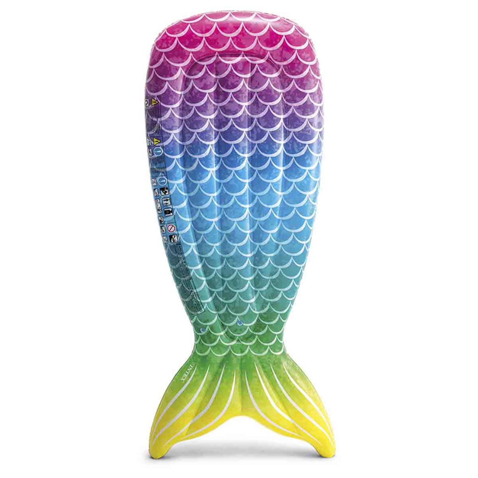 Flotador Colchon Inflable Cola Sirena Adulto Alberca Intex 