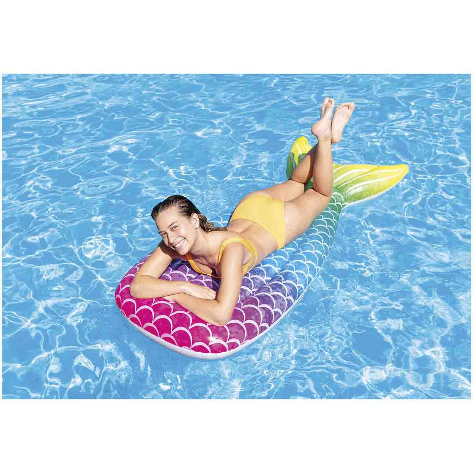 Flotador Colchon Inflable Cola Sirena Adulto Alberca Intex 