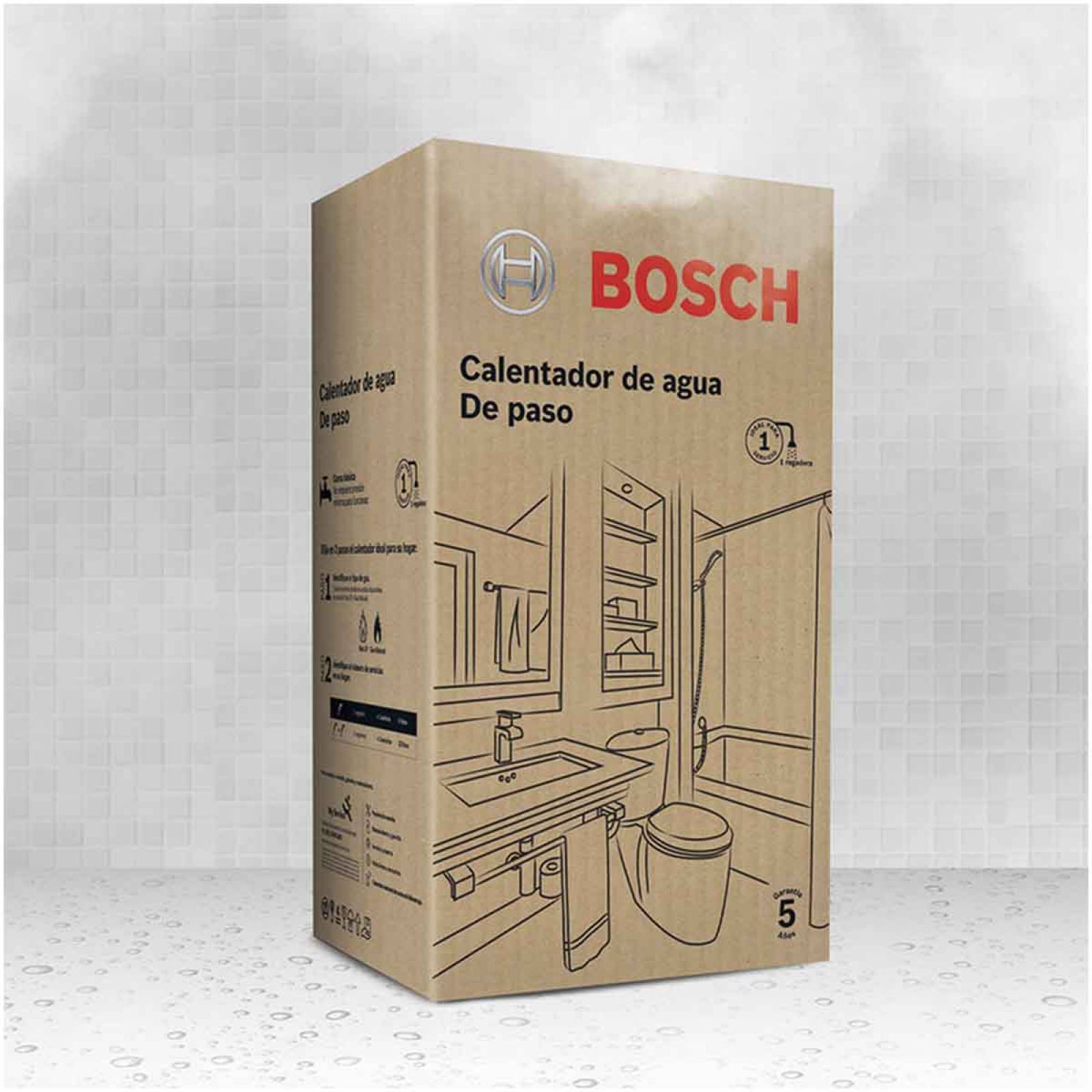 Calentador Boiler Paso 1 Servicio Gas Natural 5 L Baño Bosch 