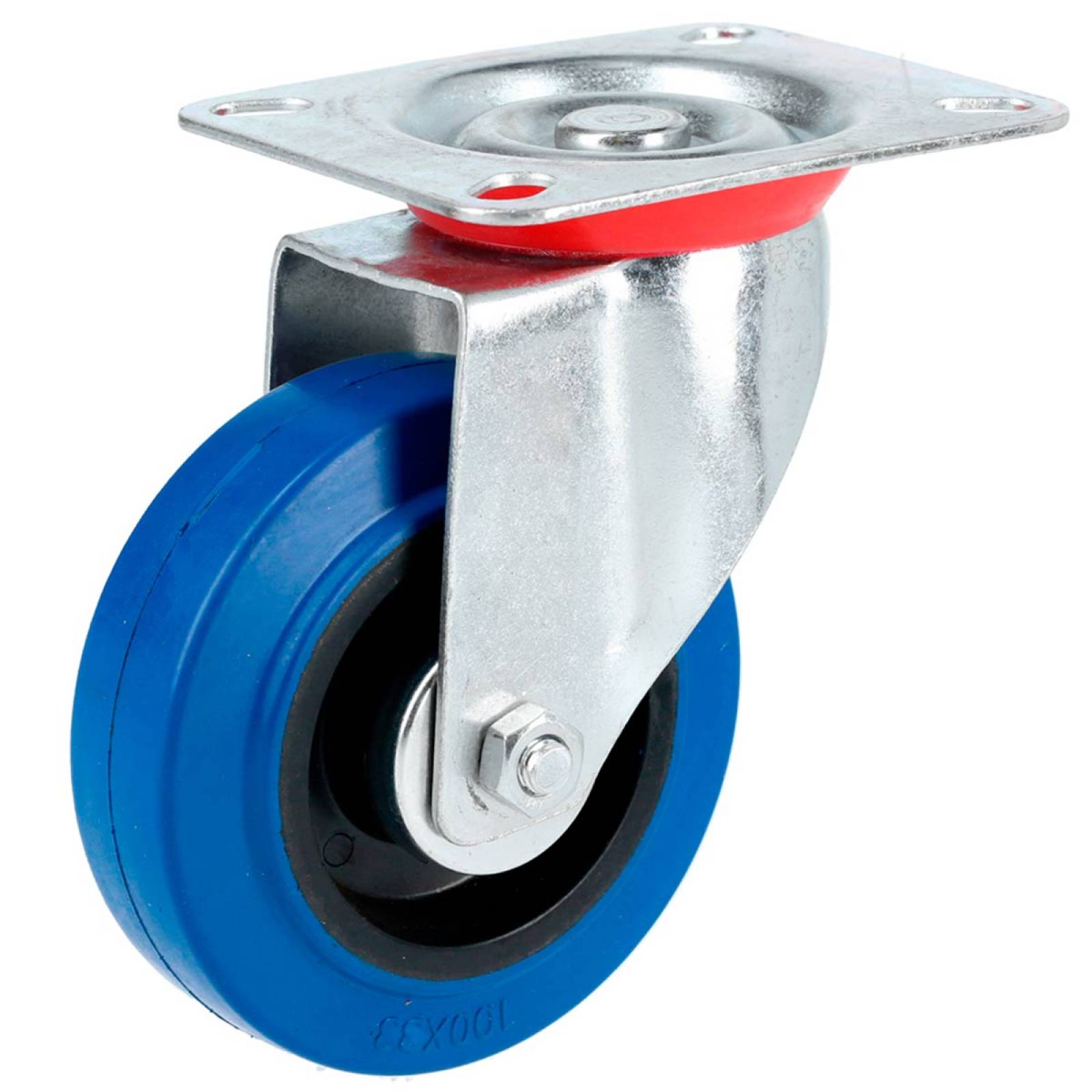 Rodaja Rueda Giratoria De Goma Elastica 3 In Uso Rudo Surtek 