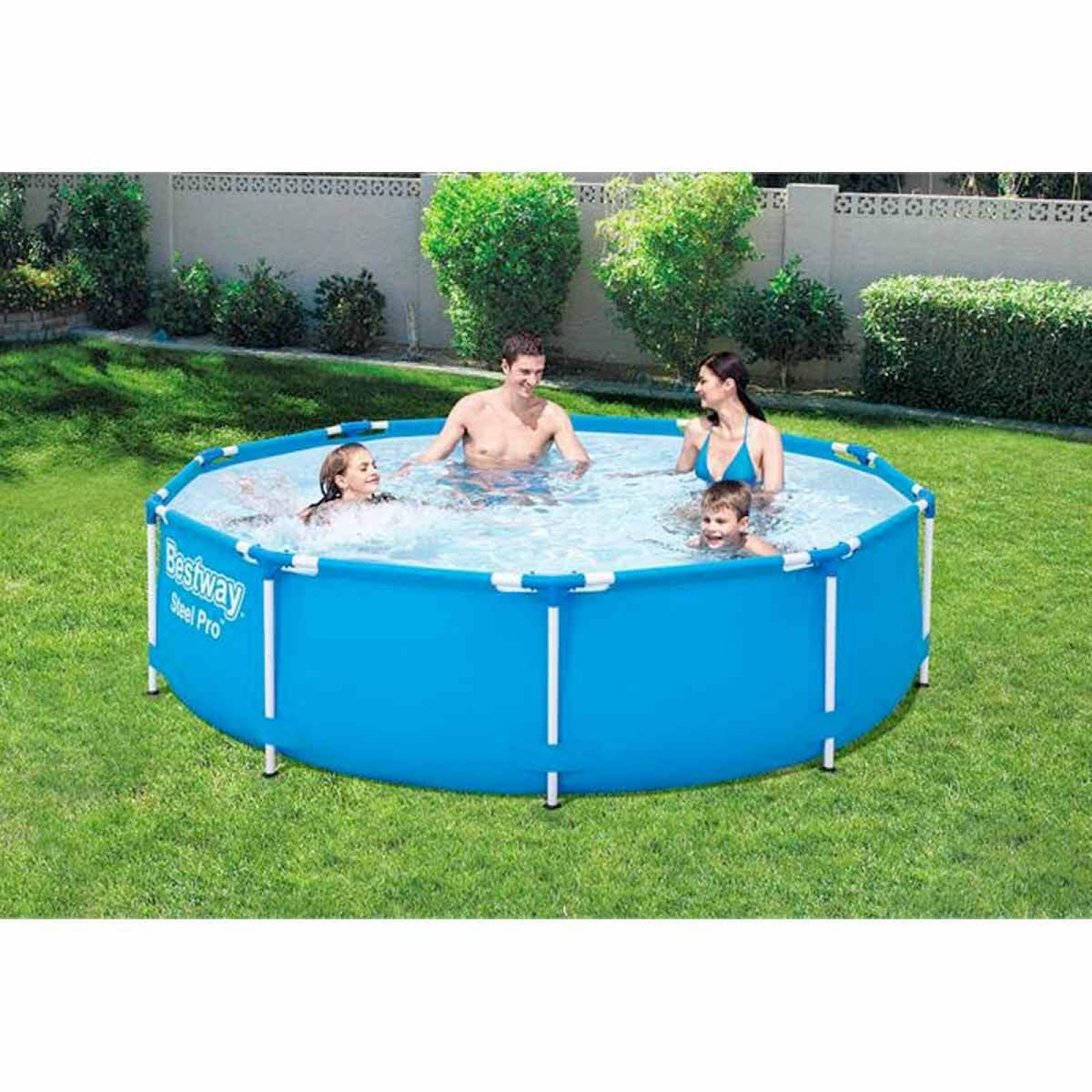 Alberca Piscina Estructural Circular Steel Pro 305cm Bestway
