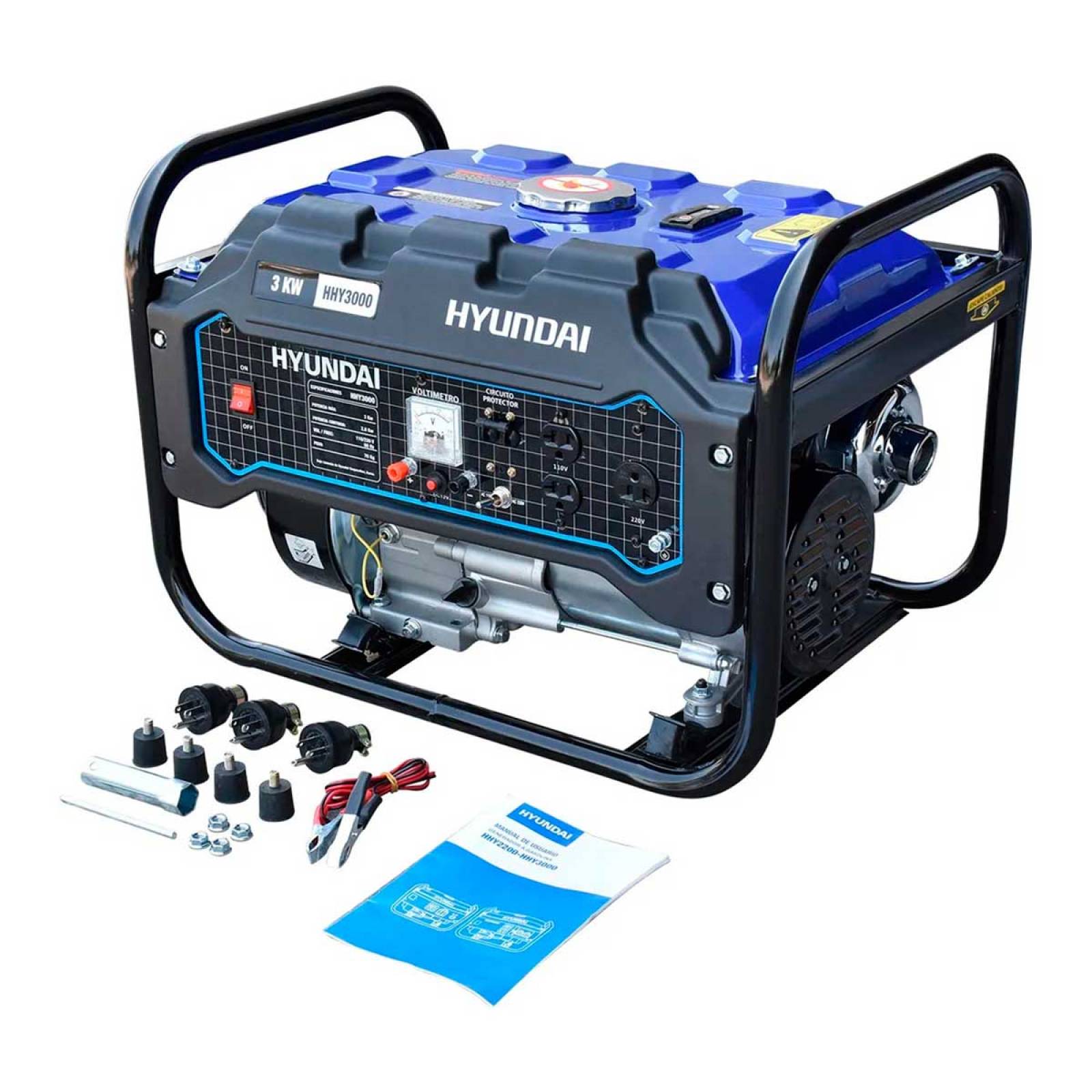 Generador Planta De Luz Portatil A Gasolina Bifasico Hyundai 