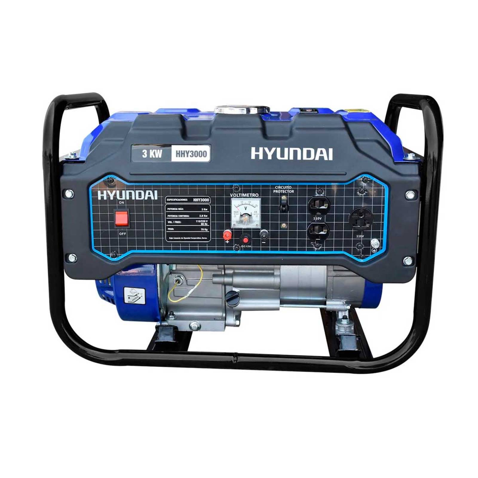 Generador Planta De Luz Portatil A Gasolina Bifasico Hyundai 