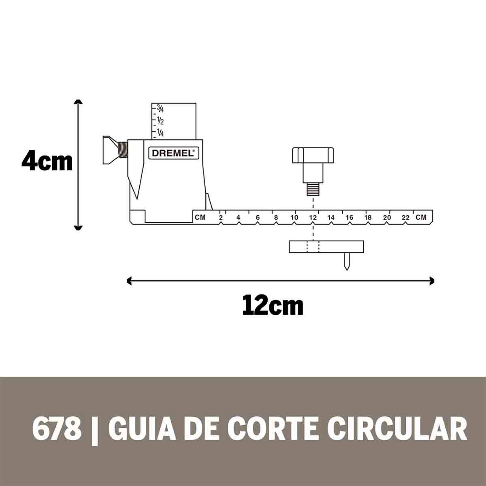 Dremel Guia de Corte Lateral y Circular 678 