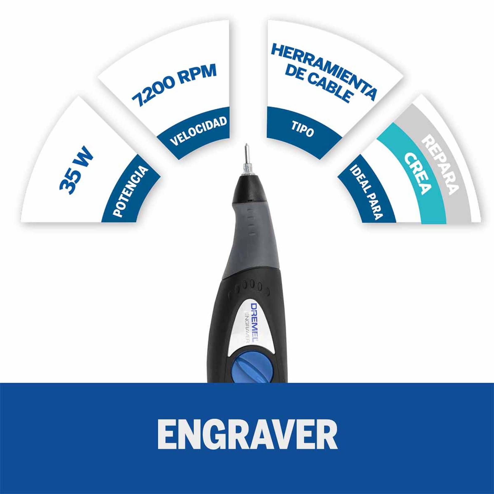 Grabador Electrico Dremel Engraver Vibrograbador 7200 Rpm 