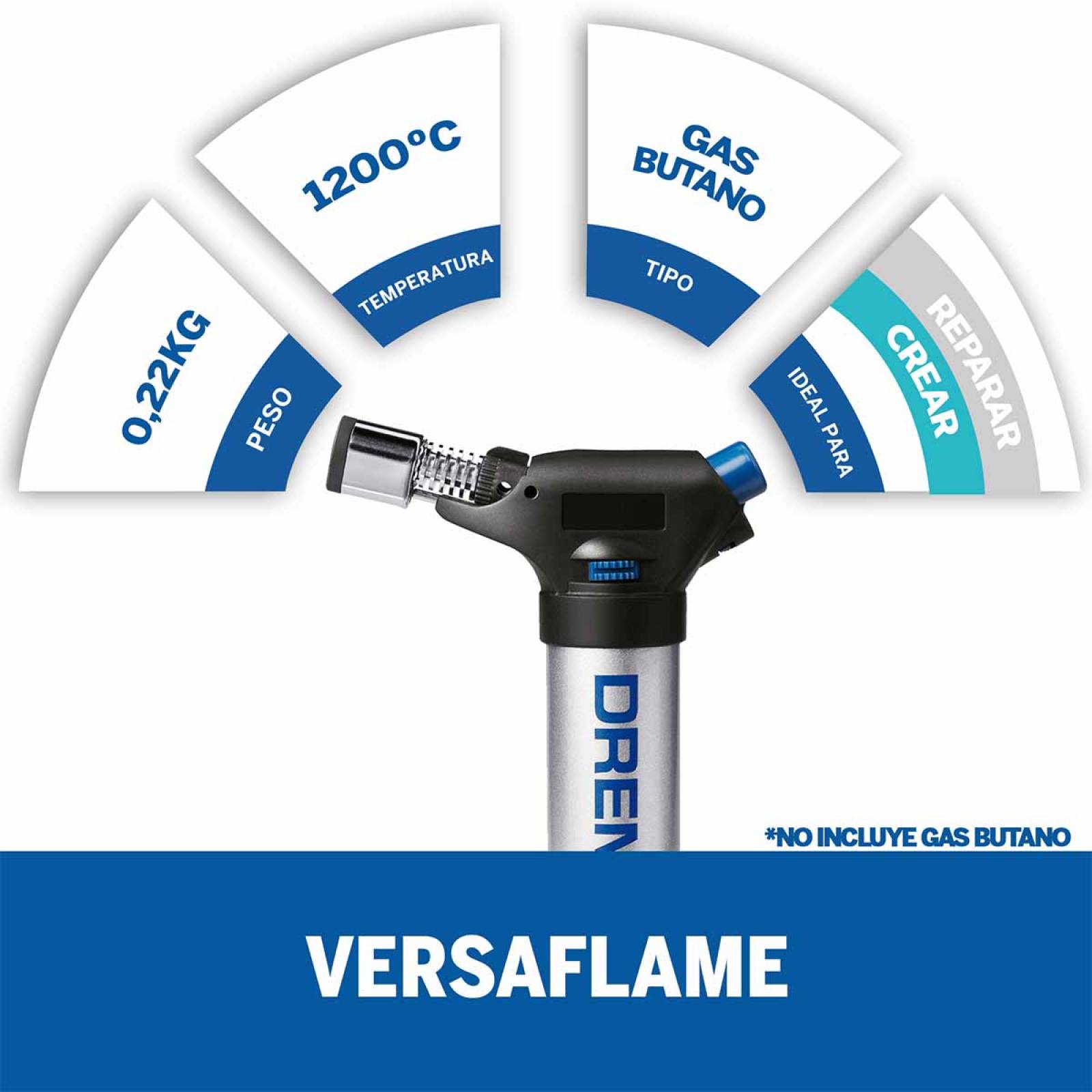 Versaflame Mini Soplete A Gas Butano Antorcha 2200aa Dremel