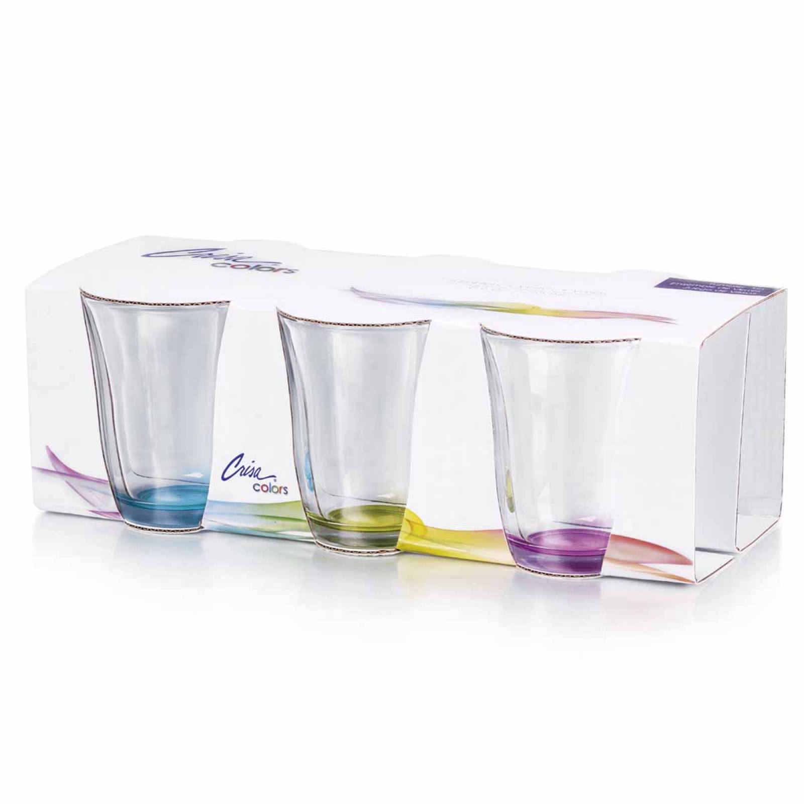 Juego 6 vasos de vidrio Manzanas Crisa