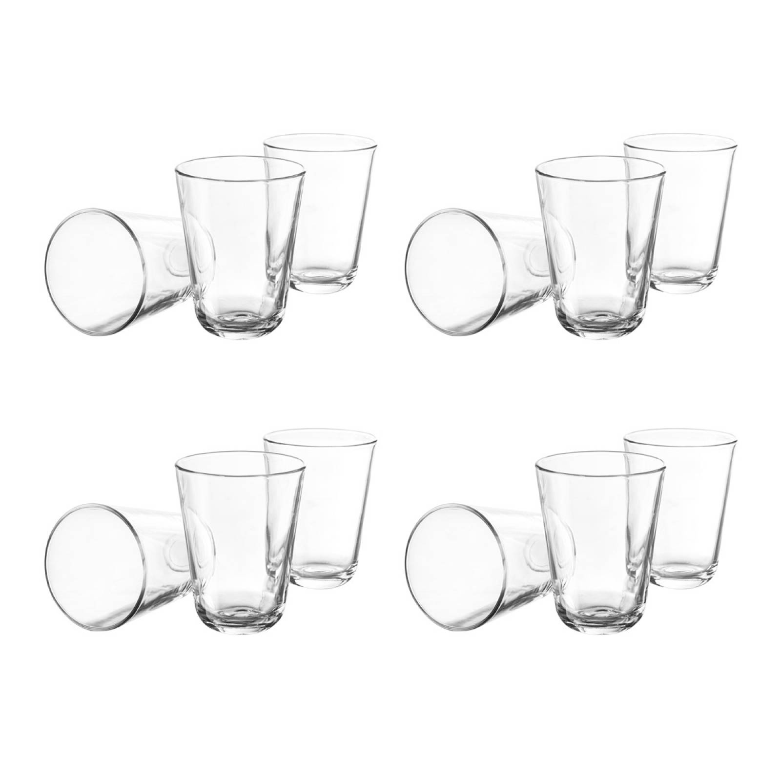Juego 12 Vasos Calypso Vidrio 392ml Hogar Beber Cocina Crisa 