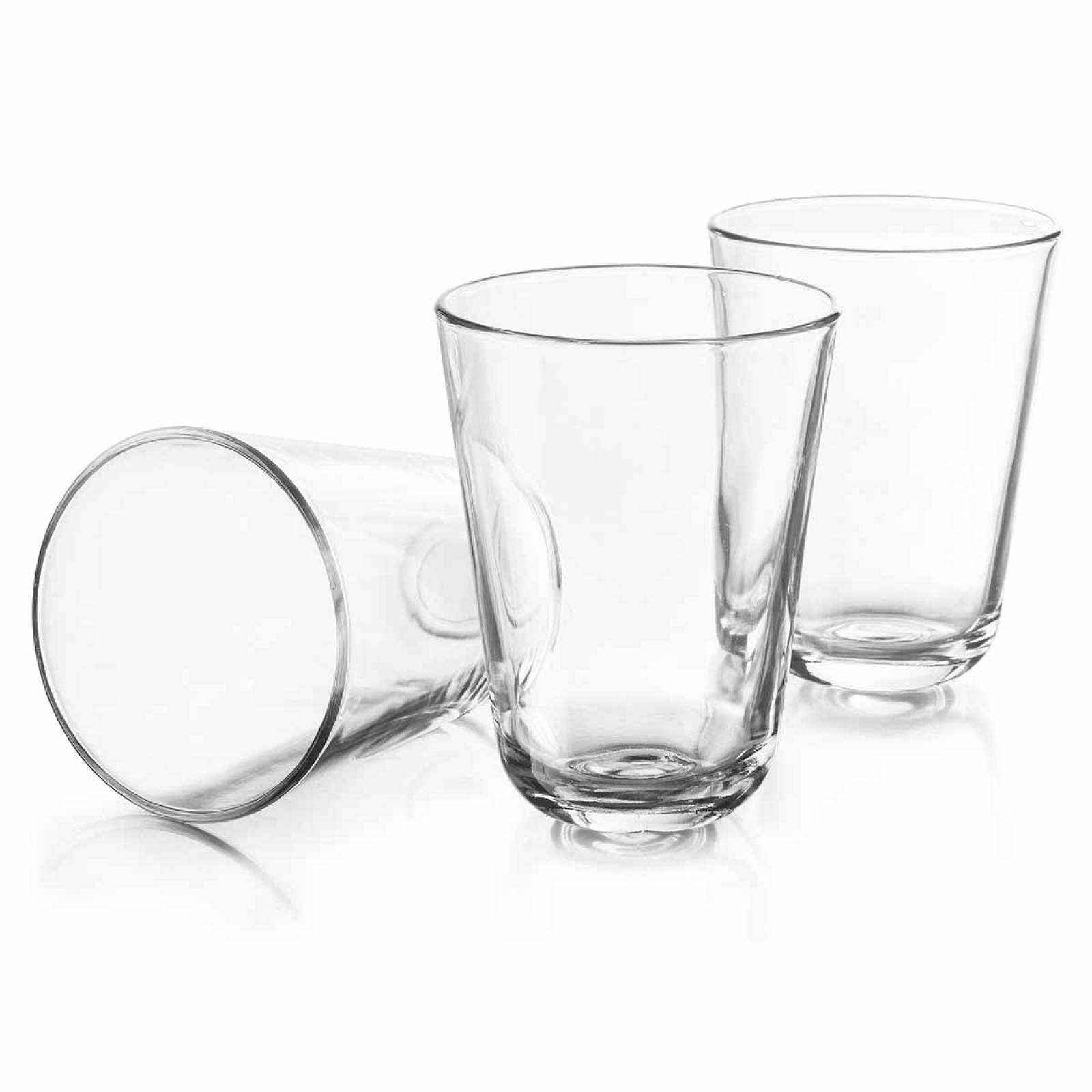 Juego 12 Vasos Calypso Vidrio 392ml Hogar Beber Cocina Crisa 