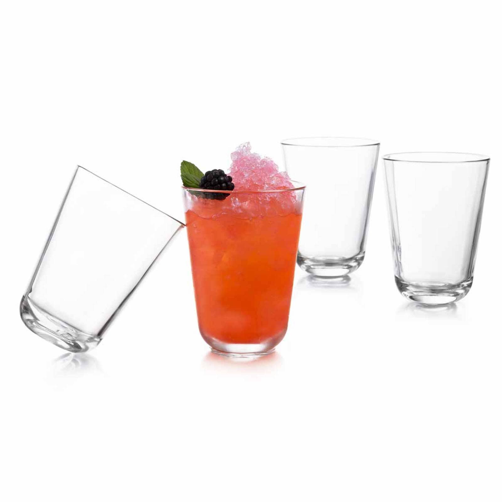 Juego 12 Vasos Calypso Vidrio 392ml Hogar Beber Cocina Crisa 