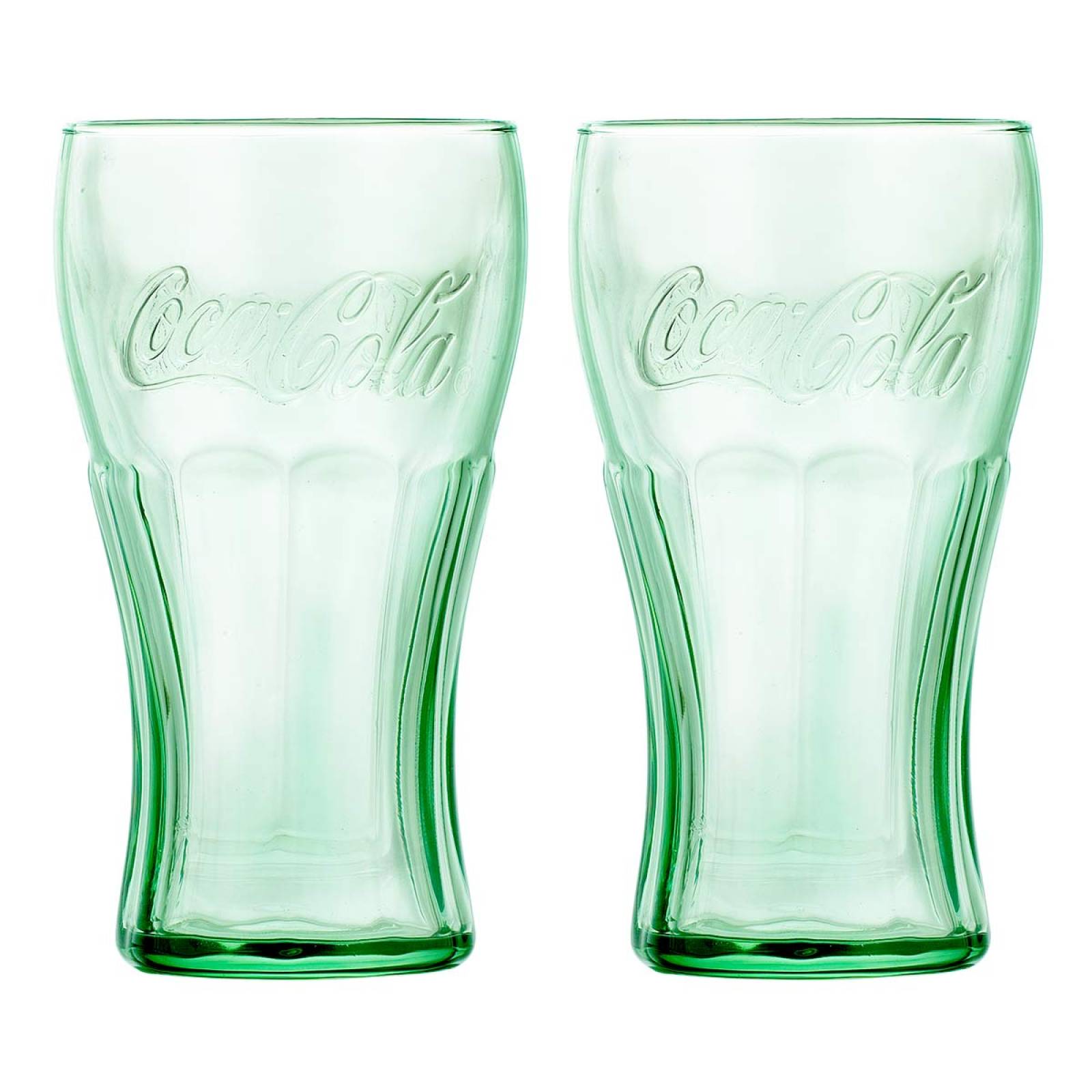 Juego Vasos Vidrio 2pzas Coca Cola 495ml Beber Cocina Libbey 