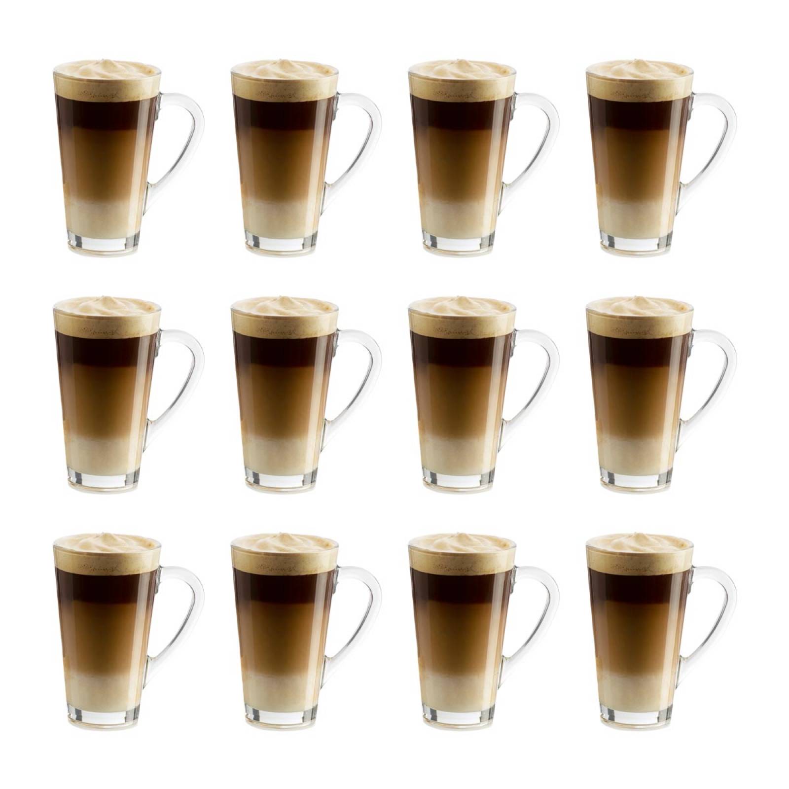 Tazas Cavana 486ml 12 Pzs Vidrio Capuchino Café Cocina Crisa 