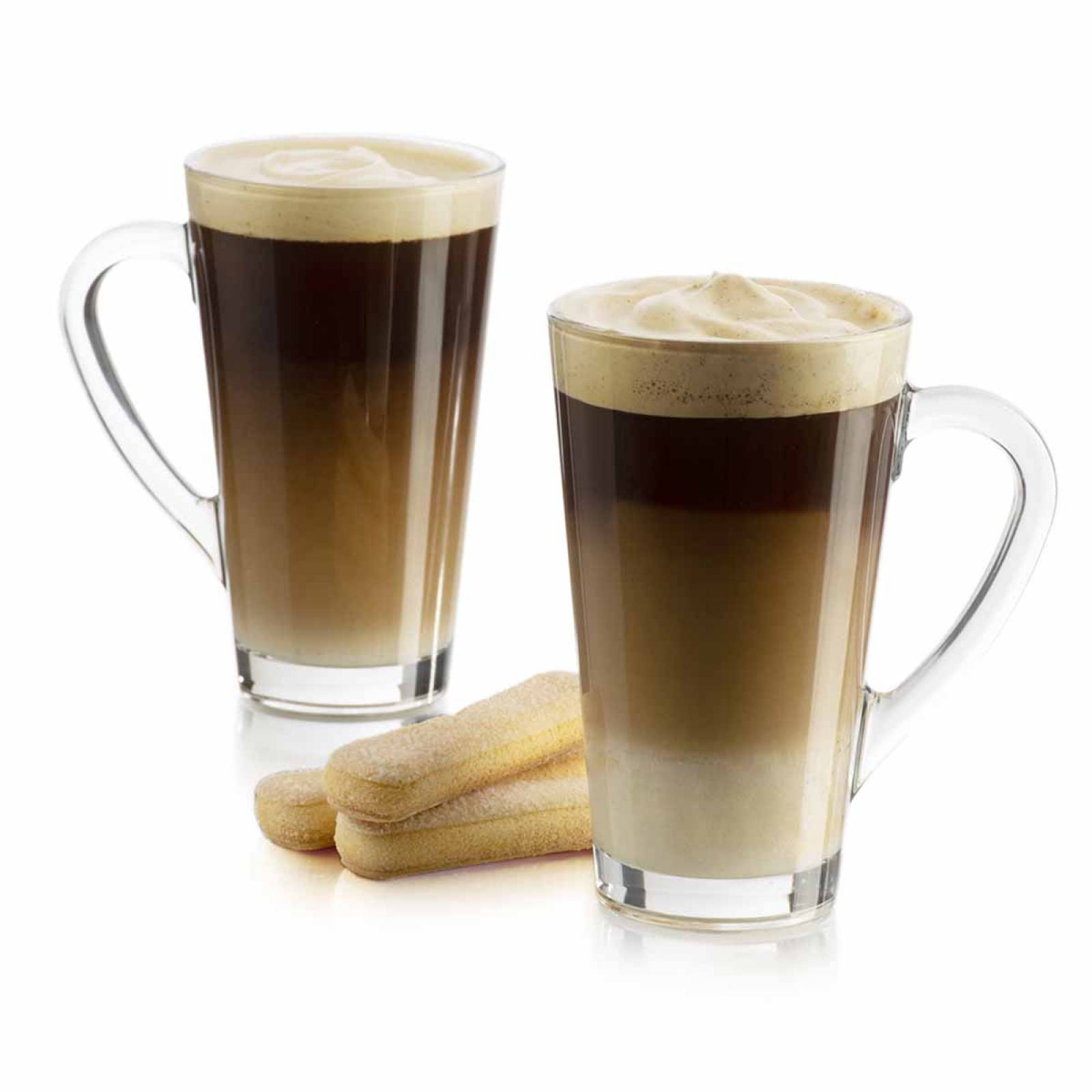 Tazas Cavana 486ml 12 Pzs Vidrio Capuchino Café Cocina Crisa 
