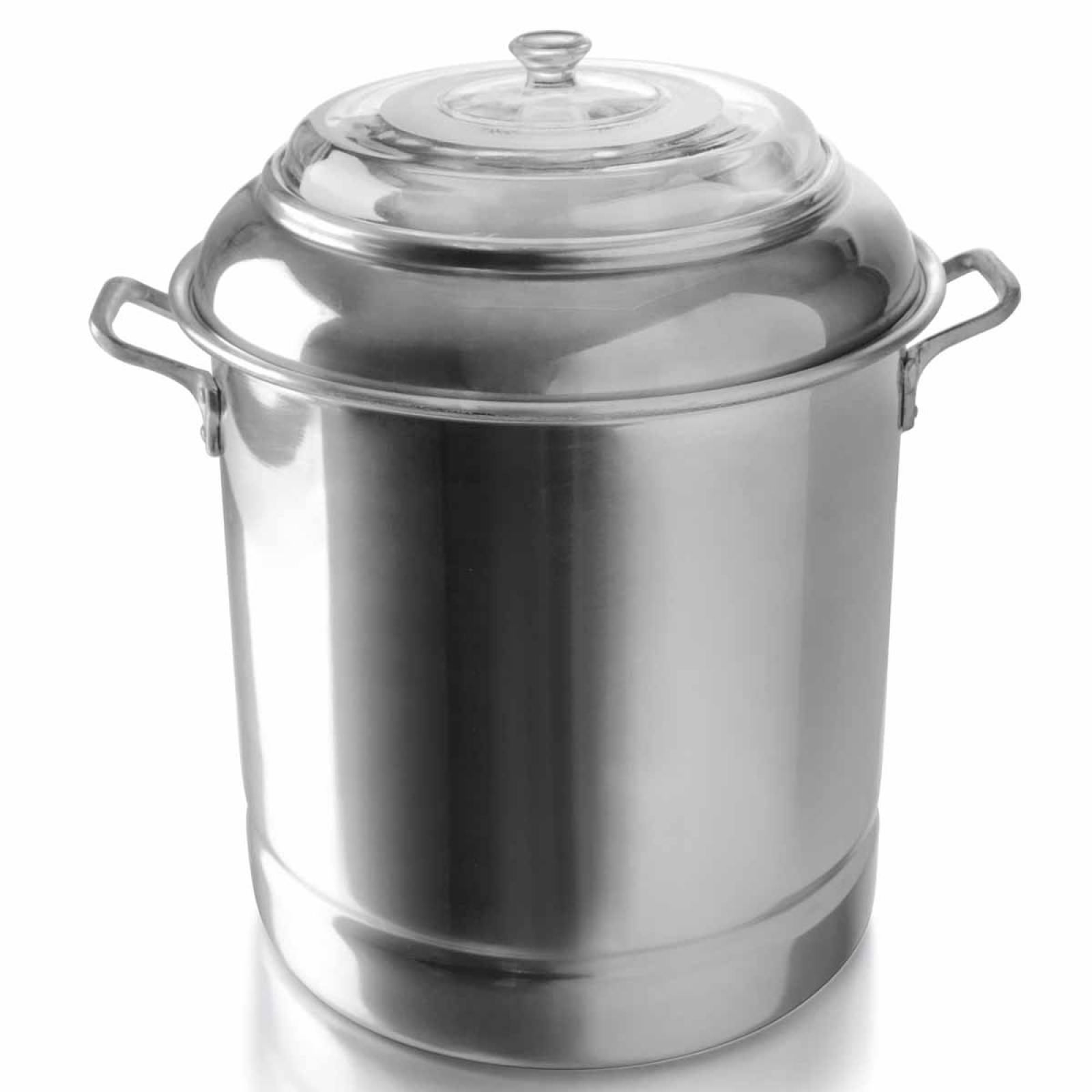 Vaporera Olla Aluminio No34 + Tapa Cristal Tamalera Pyrorey 