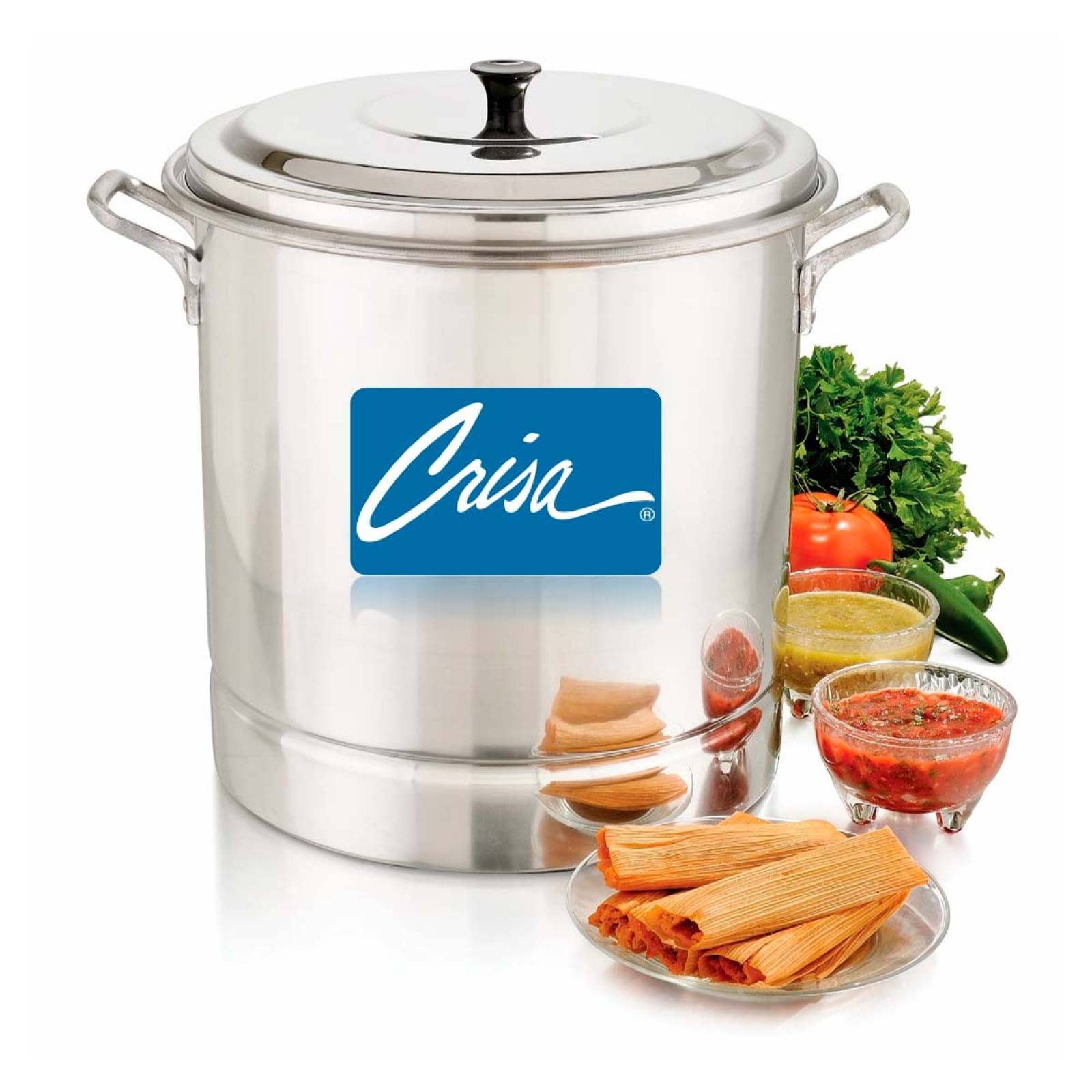 Vaporera Olla Aluminio No. 26 Tamalera Verduras Cocina Crisa 