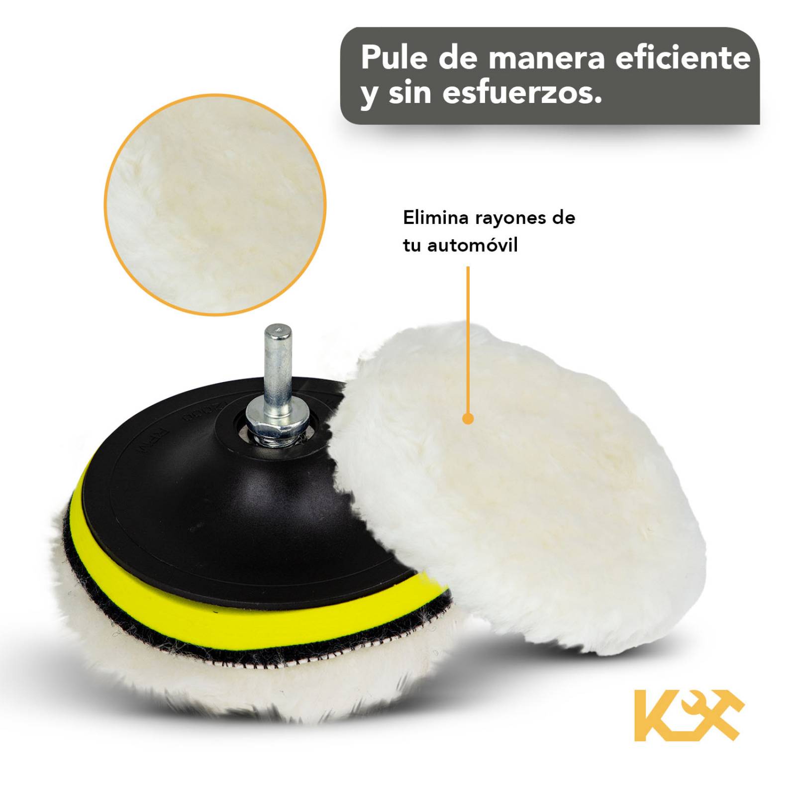 Kit 6 Piezas Borlas / Esponjas Para Pulir Auto Para Taladro 