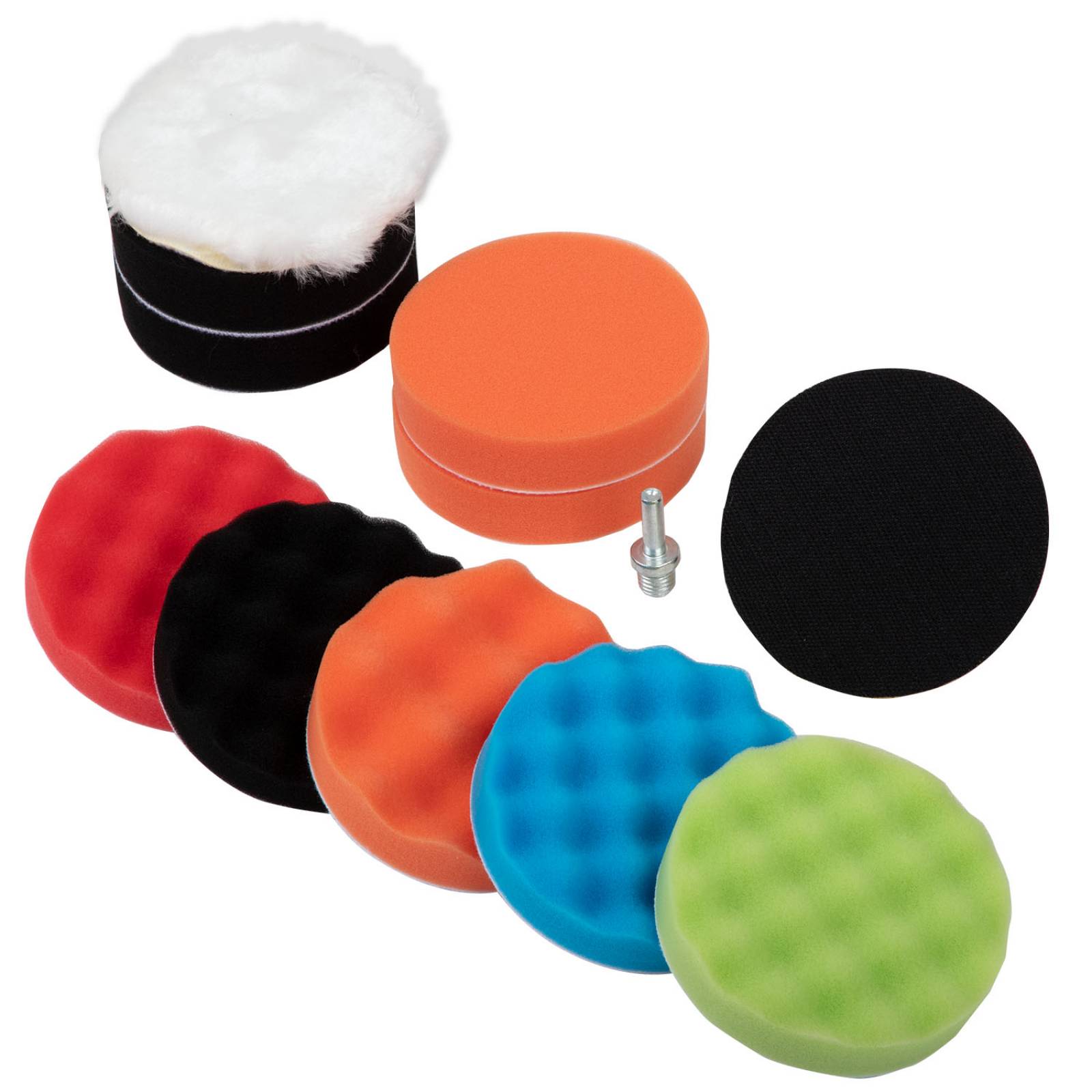 Kit 12 Pz De Pulir Para Taladro Esponjas Adaptador 115mm 