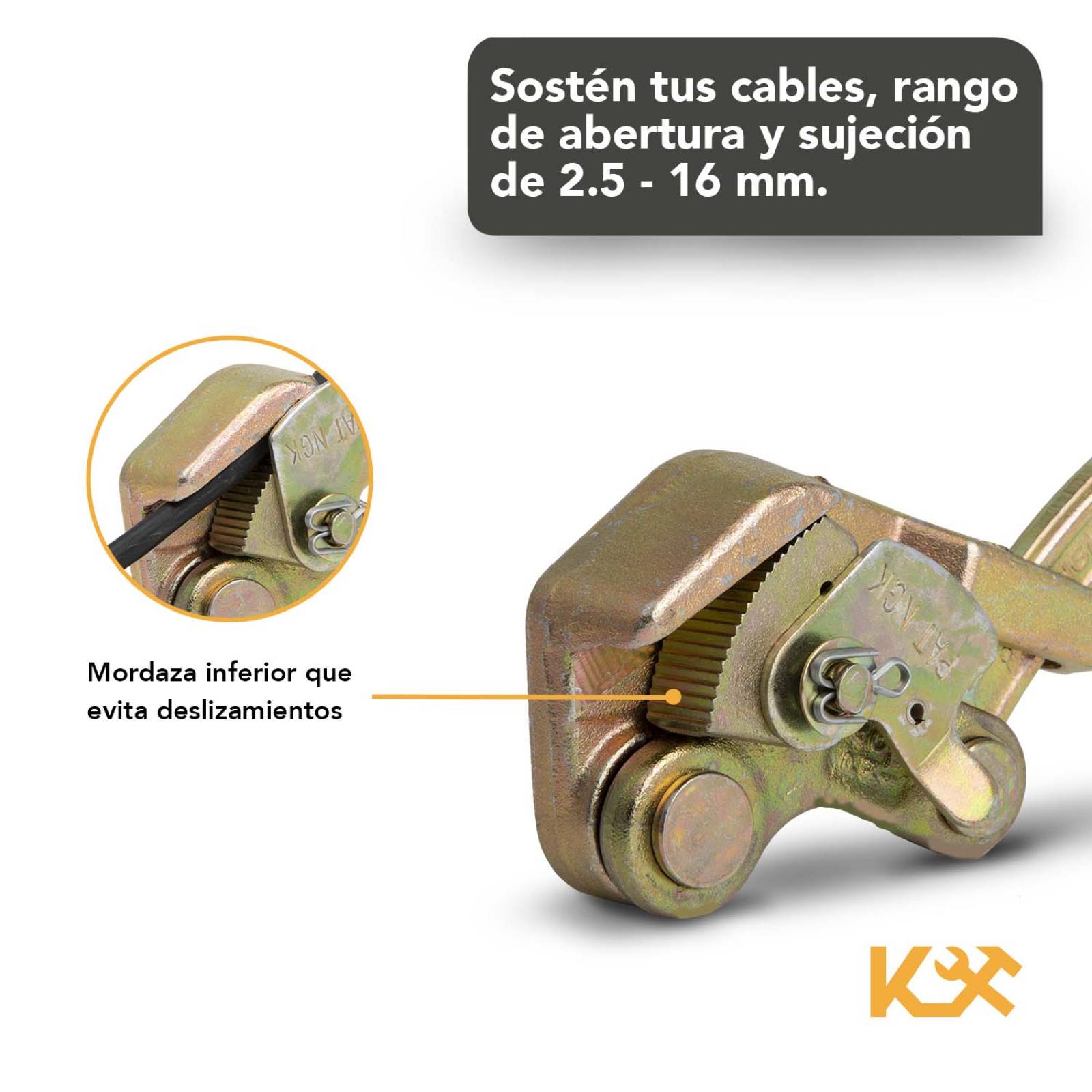 Tensor Quijada 2,5-16 Mm 1 Ton Tensar Jalar Cables Liniero