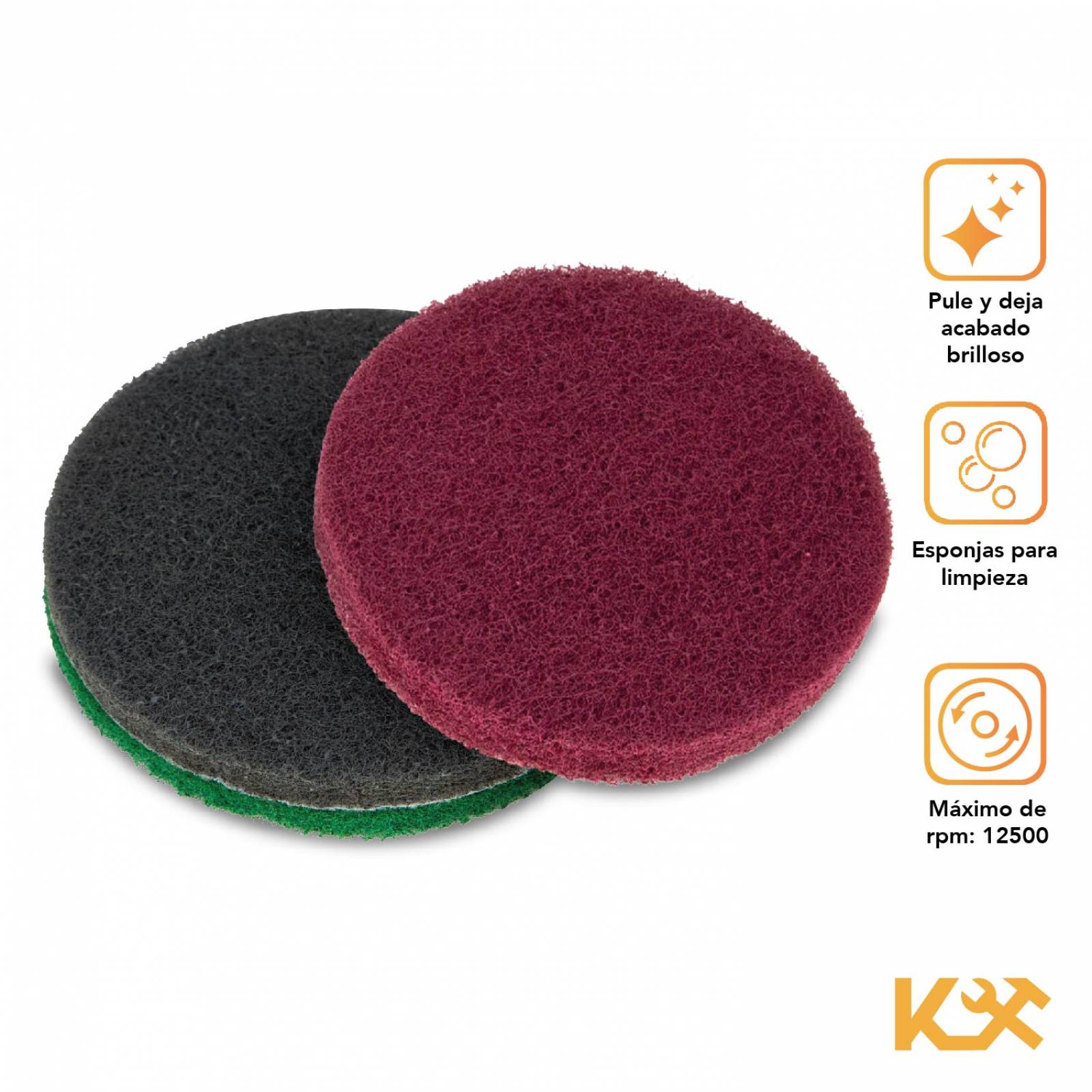 Kit 12pzs Lijar Esponja Lijas Taladro Esmeril Adaptador 115m 