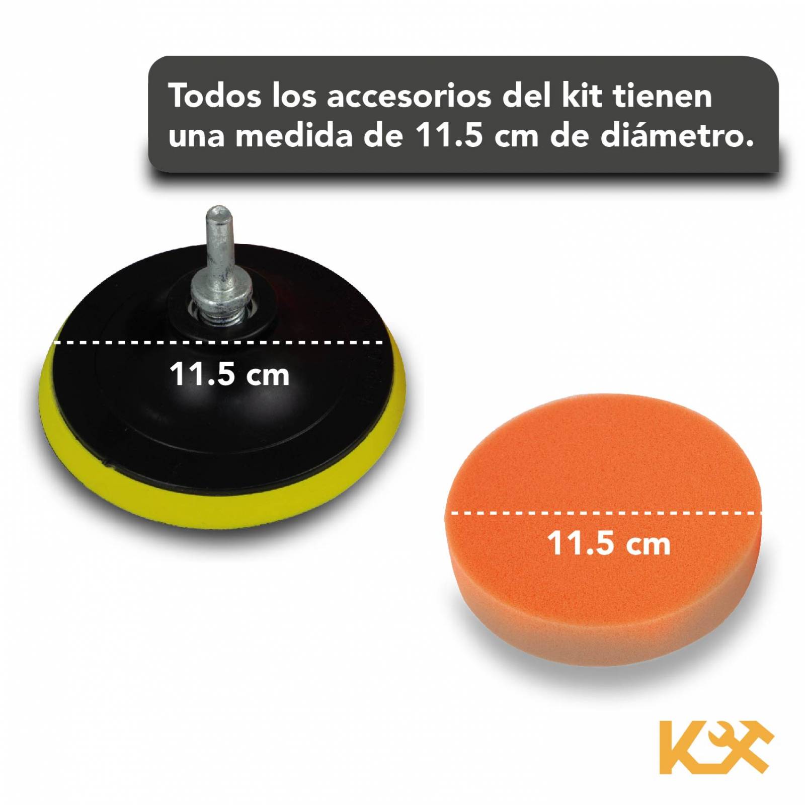 Kit 12pzs Lijar Esponja Lijas Taladro Esmeril Adaptador 115m 