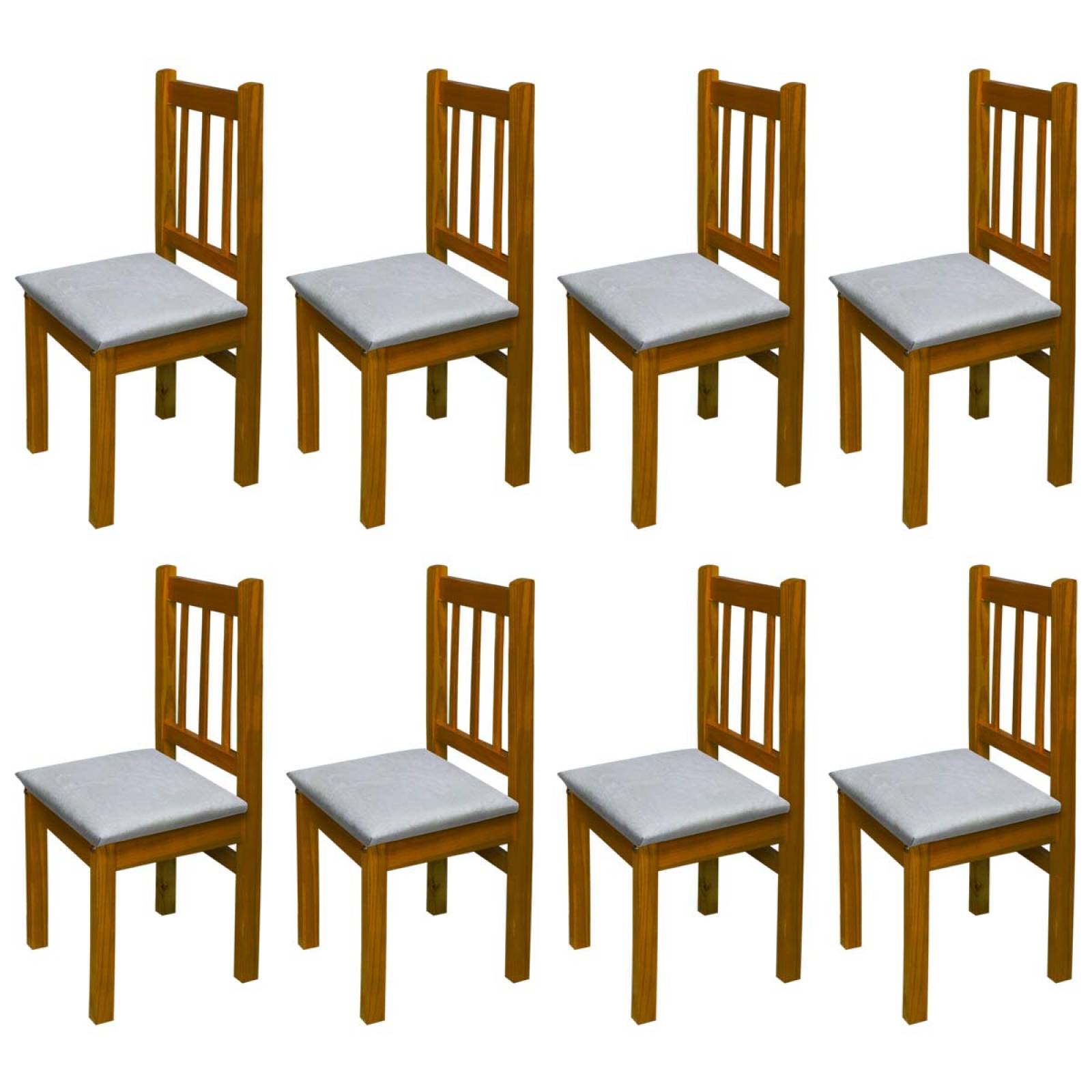 Comedor De Madera Canela 8 Personas Sillas Hogar Moderno