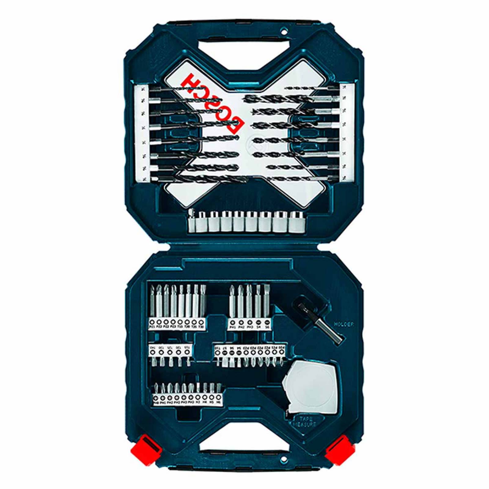 Set Brocas Para Taladro X-line 65 Pz Azul Ideal Metal Bosch 