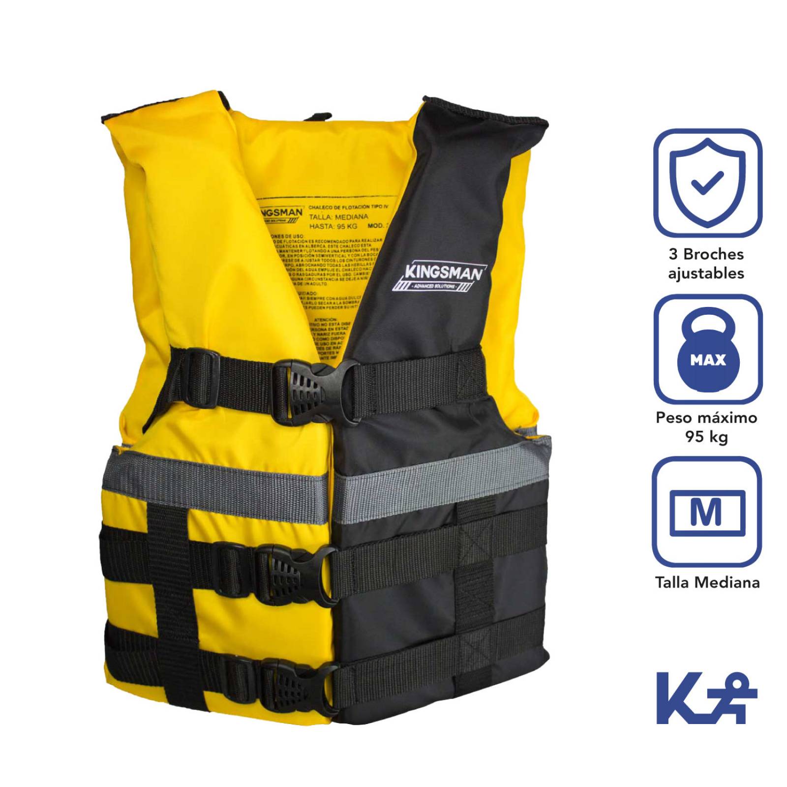 Chaleco Salvavidas Adulto Grande Para Playa Piscina Azul Mediana