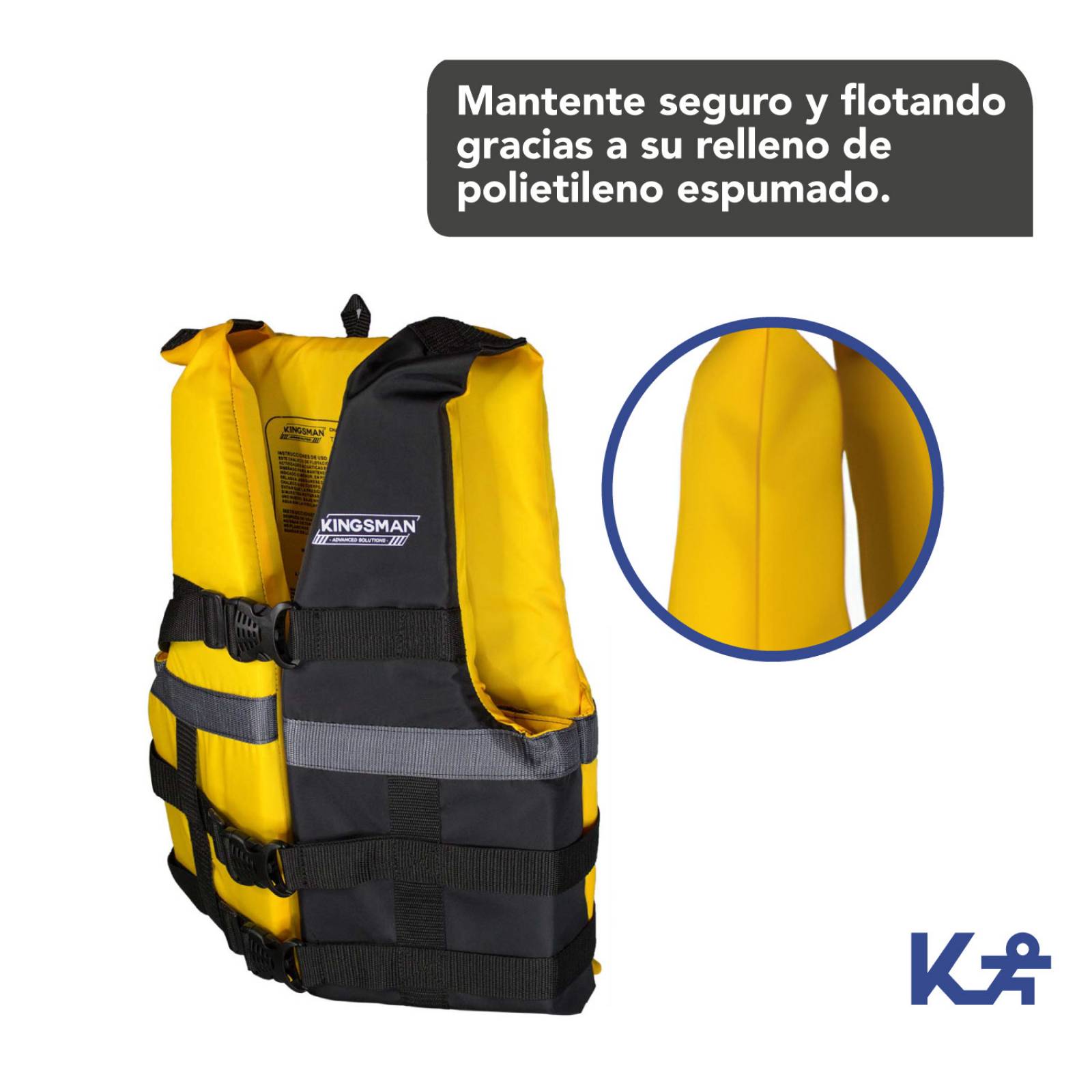 Chaleco Salvavidas Adulto Grande Para Playa Piscina Azul Mediana