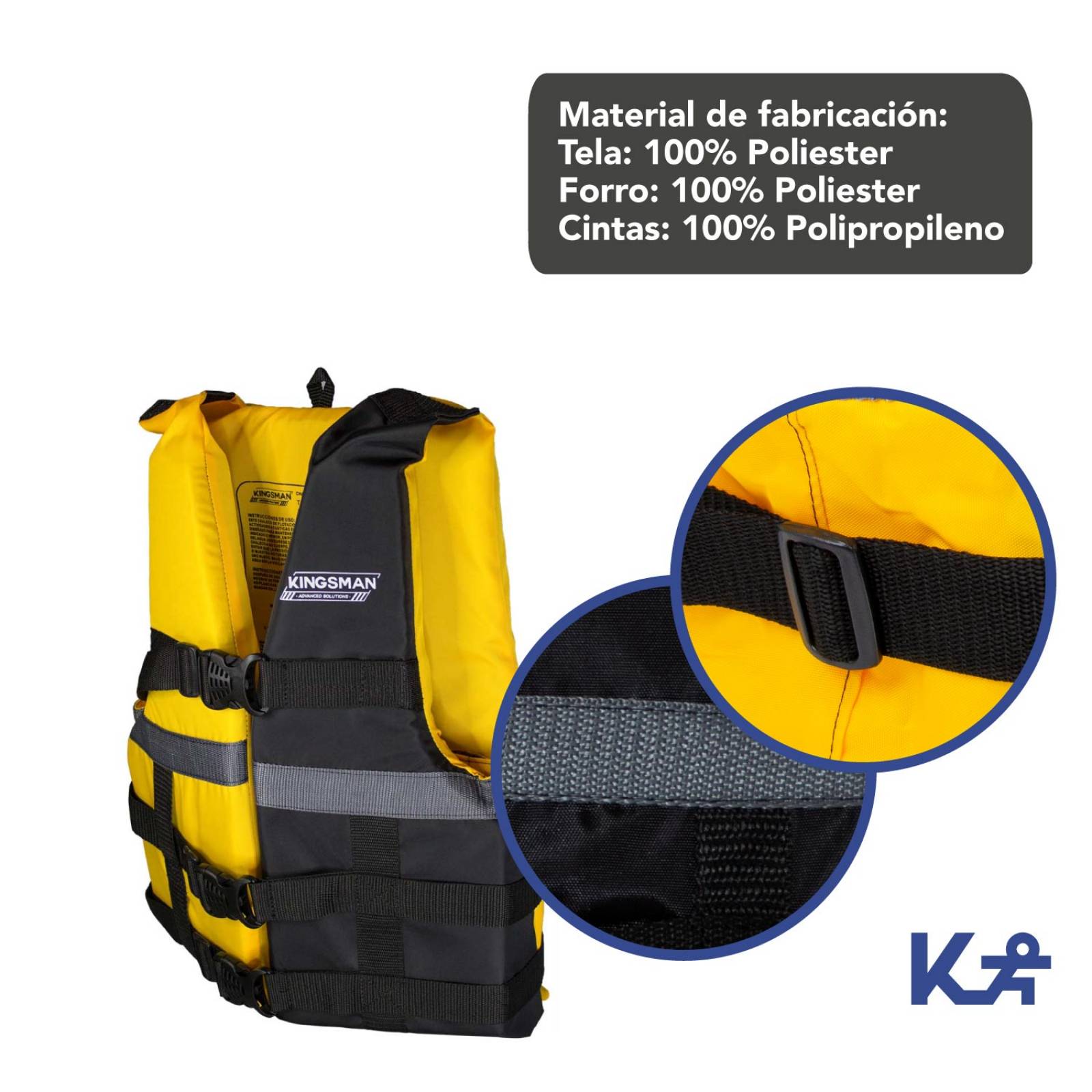 Chaleco Salvavidas Adulto Grande Para Playa Piscina Azul Mediana