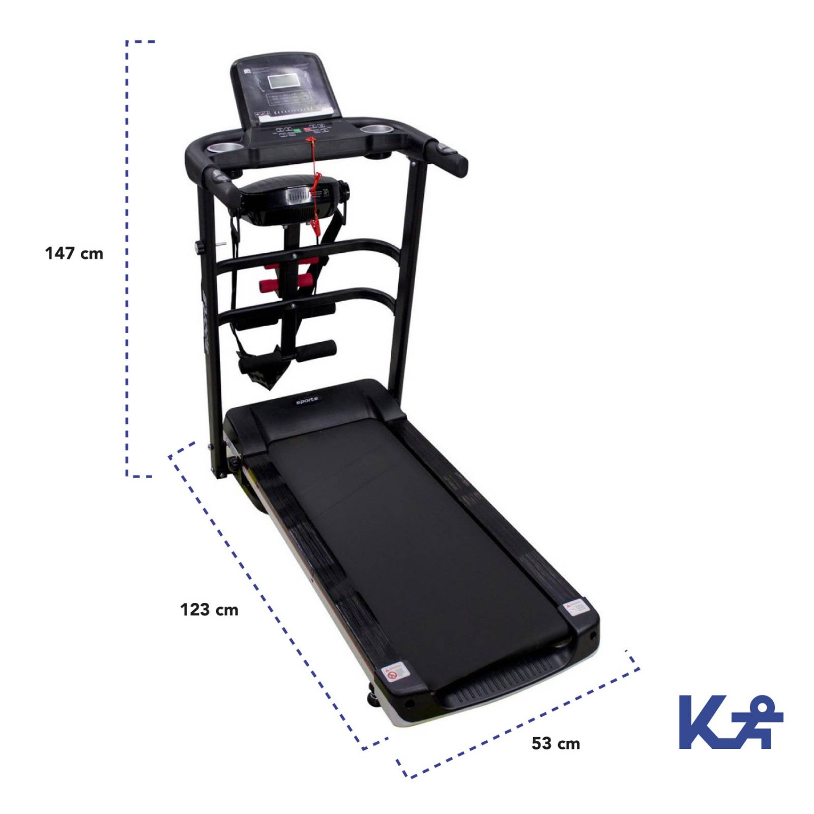 Caminadora Banda Cinta Correr Electrica 2.0 Hp 110 V + Pesas 